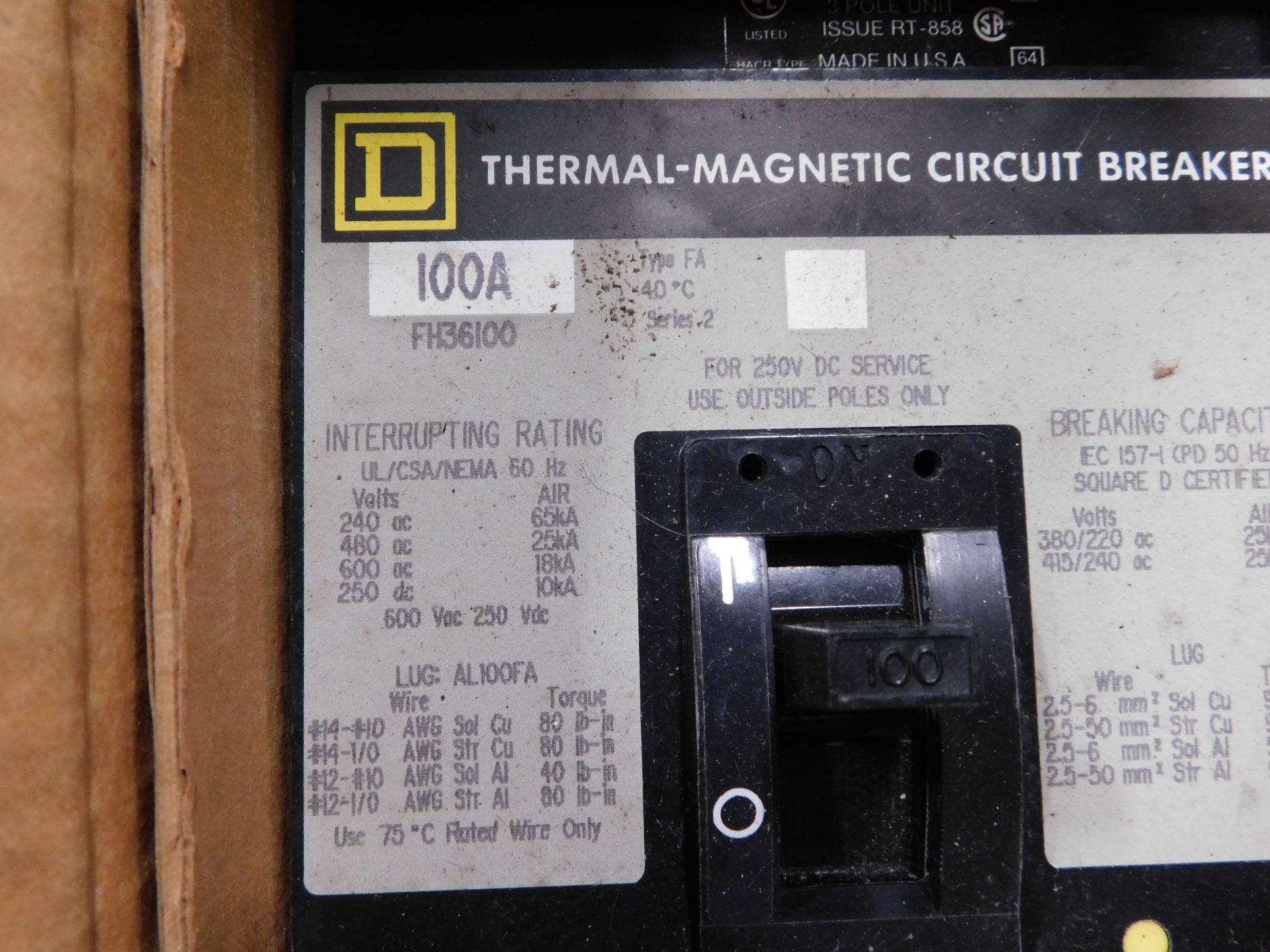 Lot of (12) Siemens, Square D, Westinghouse, and GE Electrical Circuit Breakers - Image 9 of 9