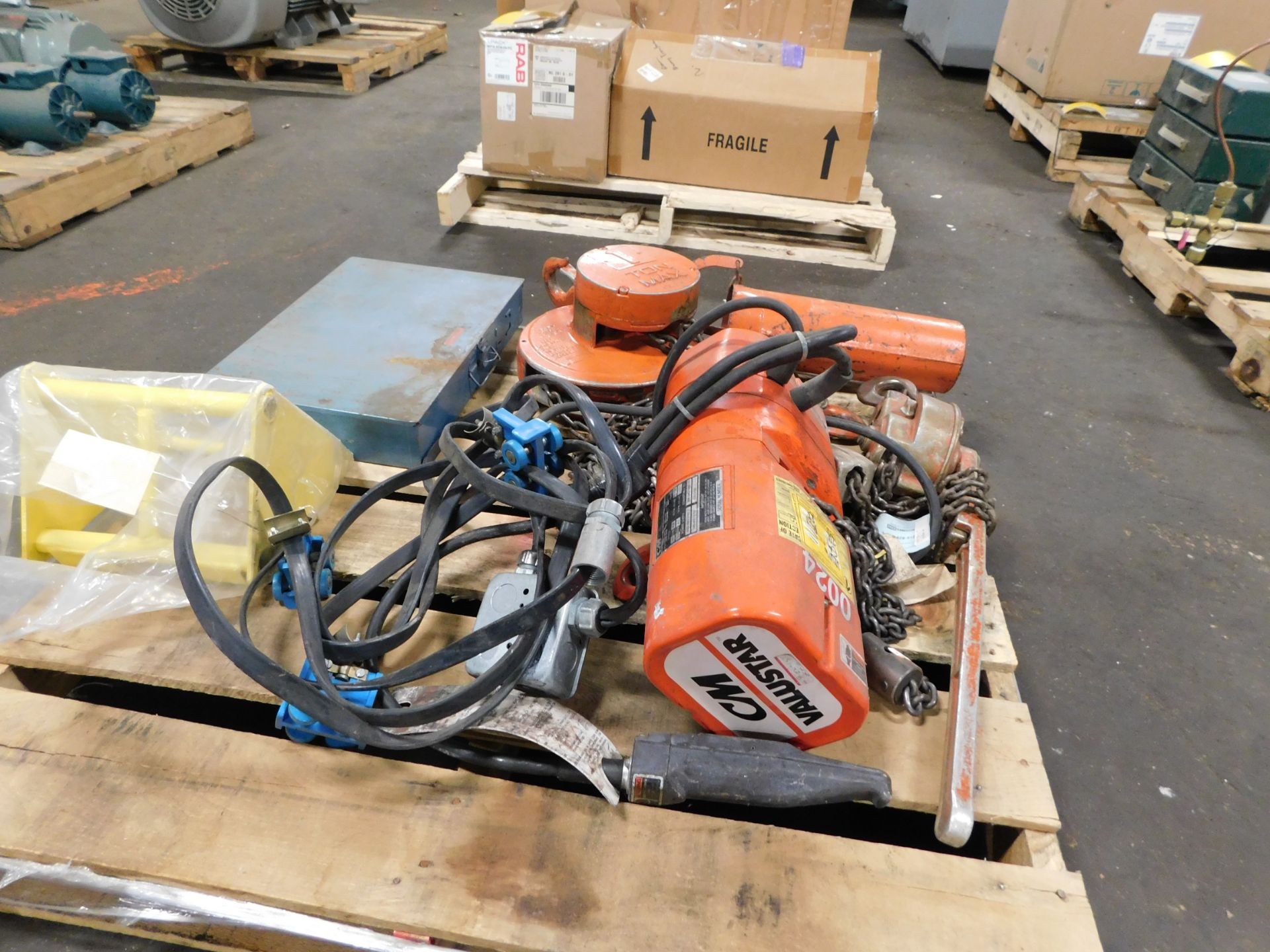 Lot of (2) CM Hoists and (1) Box of Electrical Wire Tap Ends - Image 2 of 7