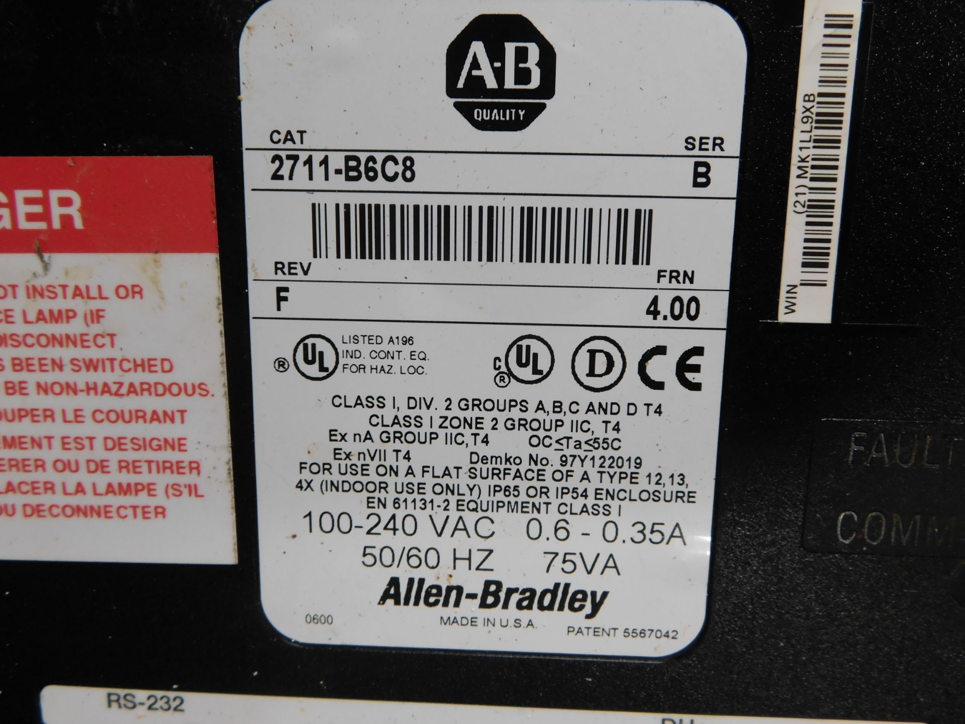 Lot of (36) Electrical Allen Bradley Panel View - Image 7 of 8