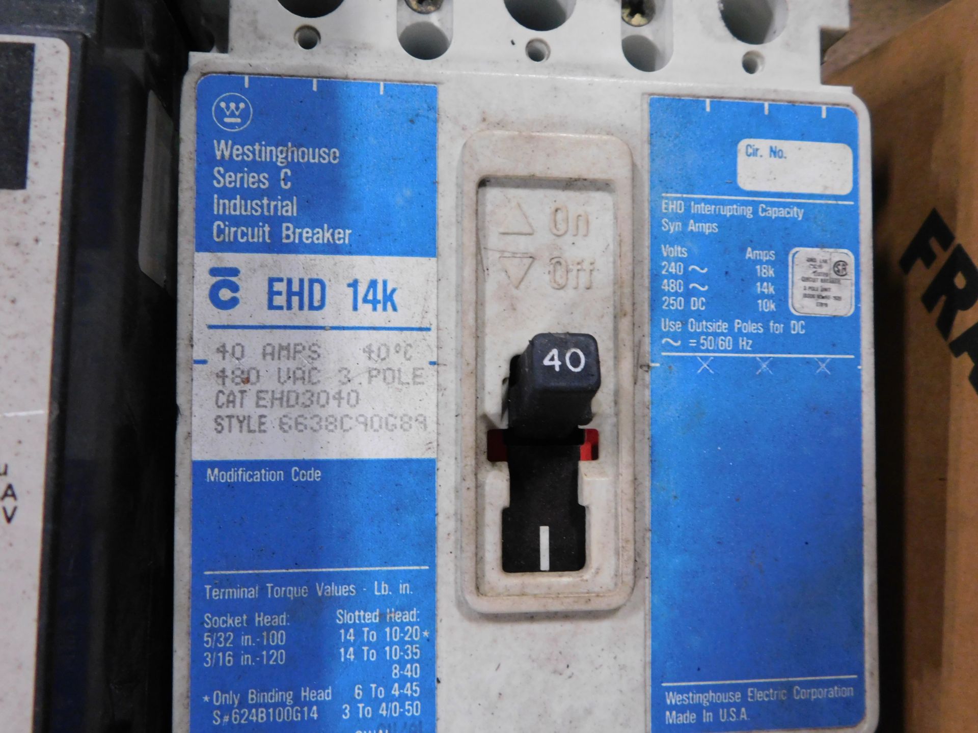 Lot of (12) Siemens, Square D, Westinghouse, and GE Electrical Circuit Breakers - Image 7 of 9