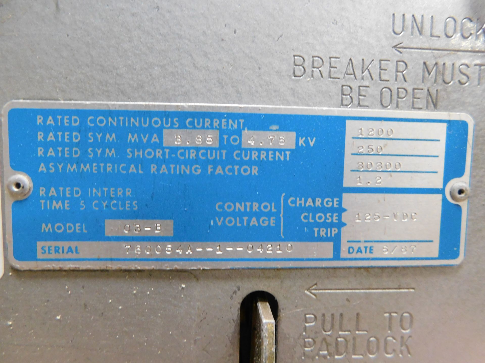 BBC I-T-E 03-B 1200 Amp Power Circuit Breaker - Image 4 of 11