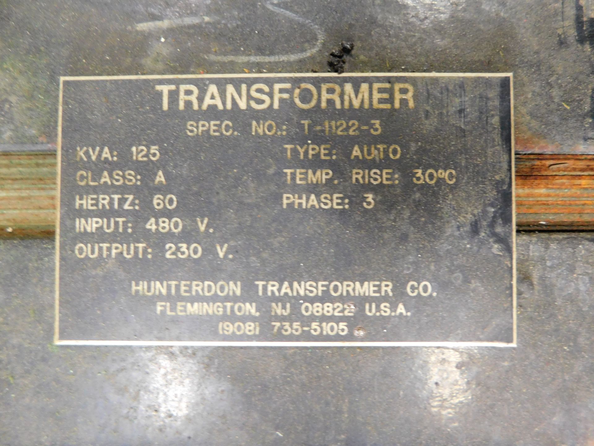 Hunterton T-1122-3 125 KVA Transformer - Image 3 of 5