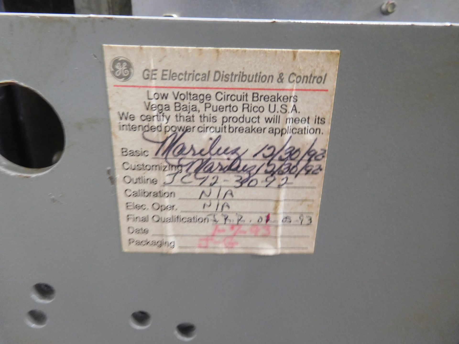 GE TAK94FCB 4000 Amp Fuse Rollout Truck - Image 4 of 14