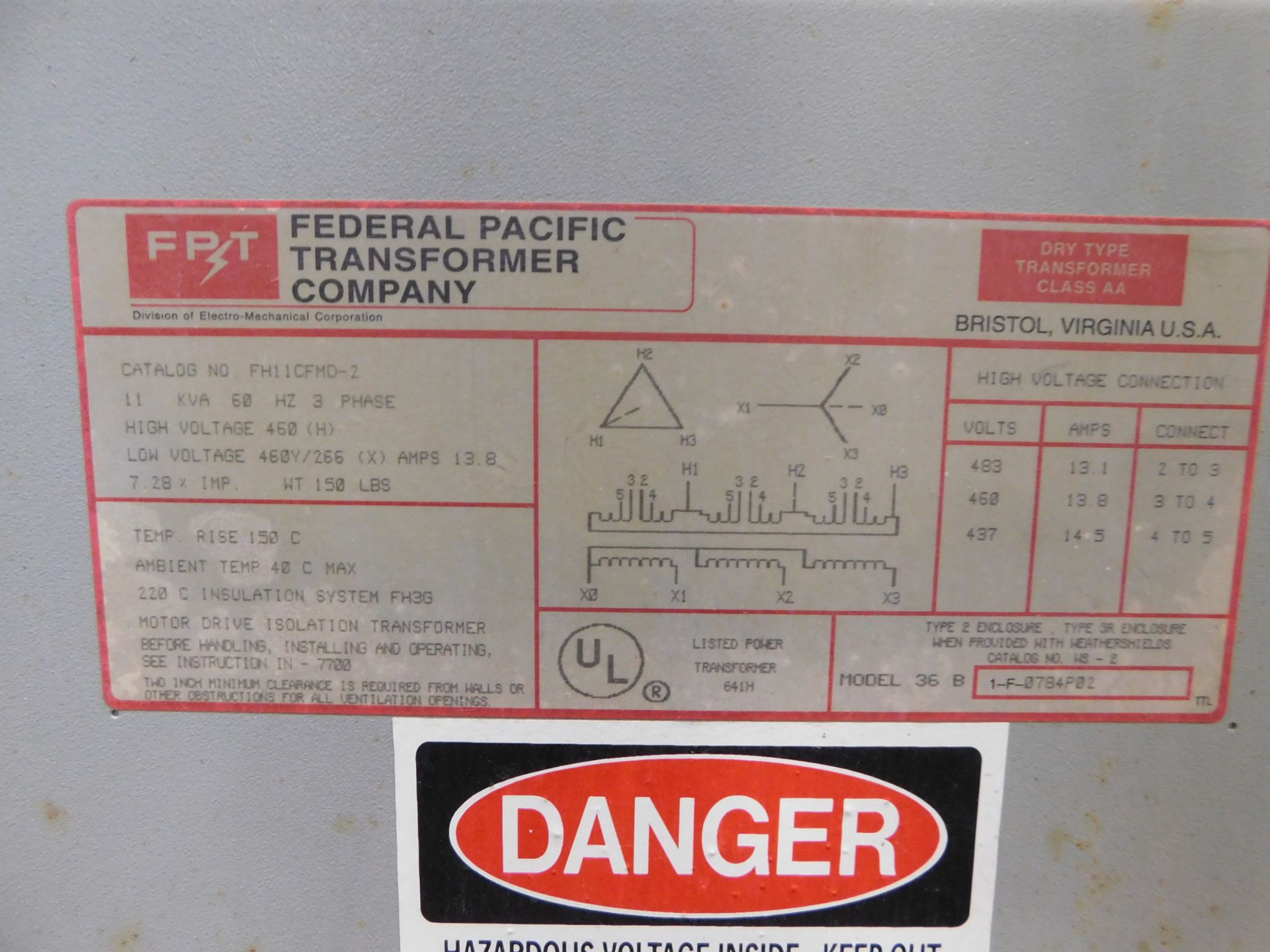 Lot of (8) Miscellaneous GE, Federal Pacific, and Rex Power Magnetics Electrical Transformers - Image 4 of 7