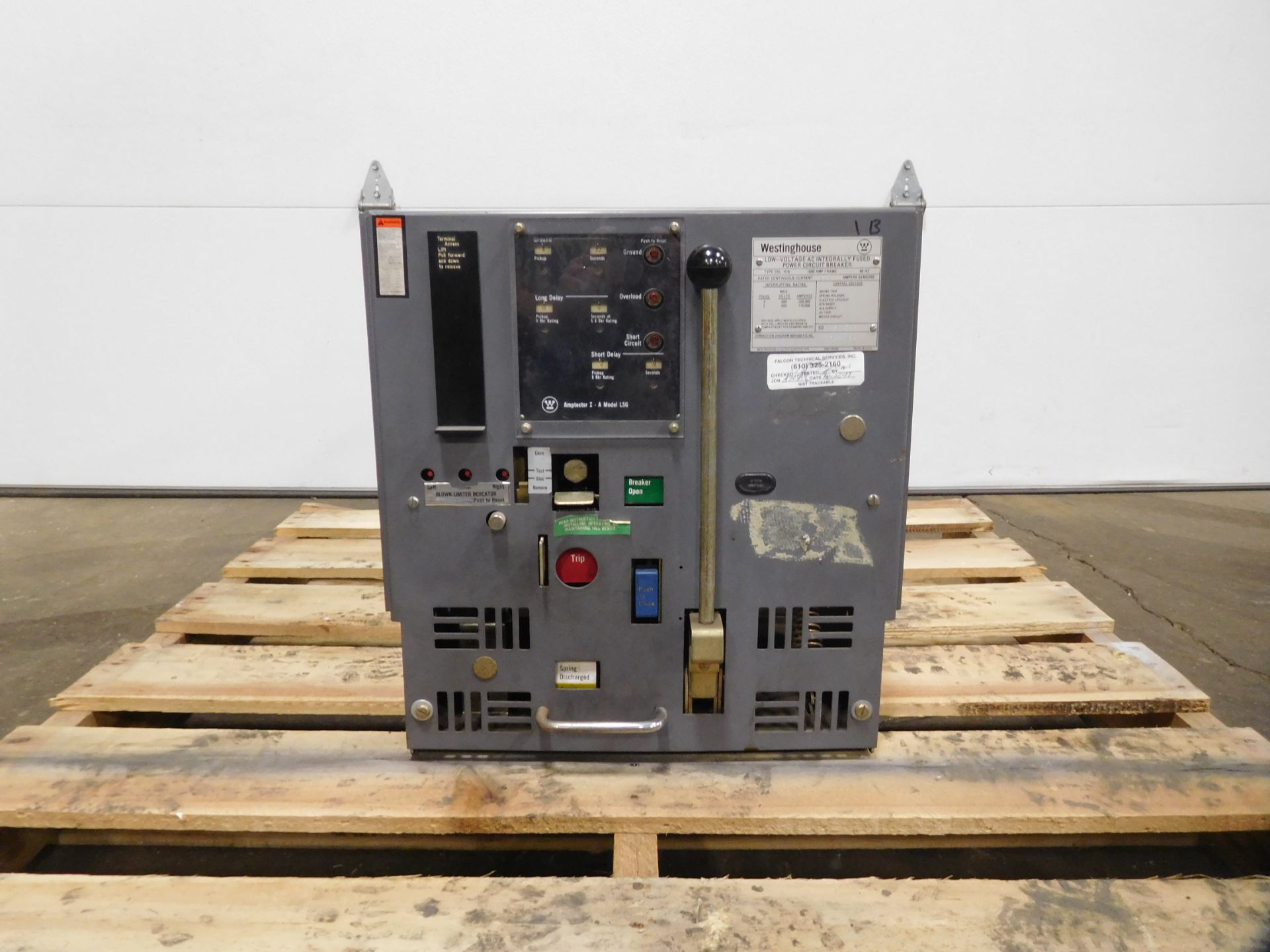 Westinghouse DSL-416 1600 Amp Low-Voltage AC Integrally Fused Power Circuit Breaker