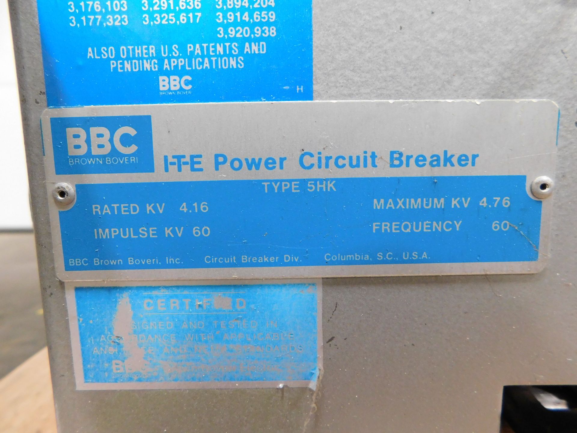 BBC I-T-E 03-B 1200 Amp Power Circuit Breaker - Image 3 of 11