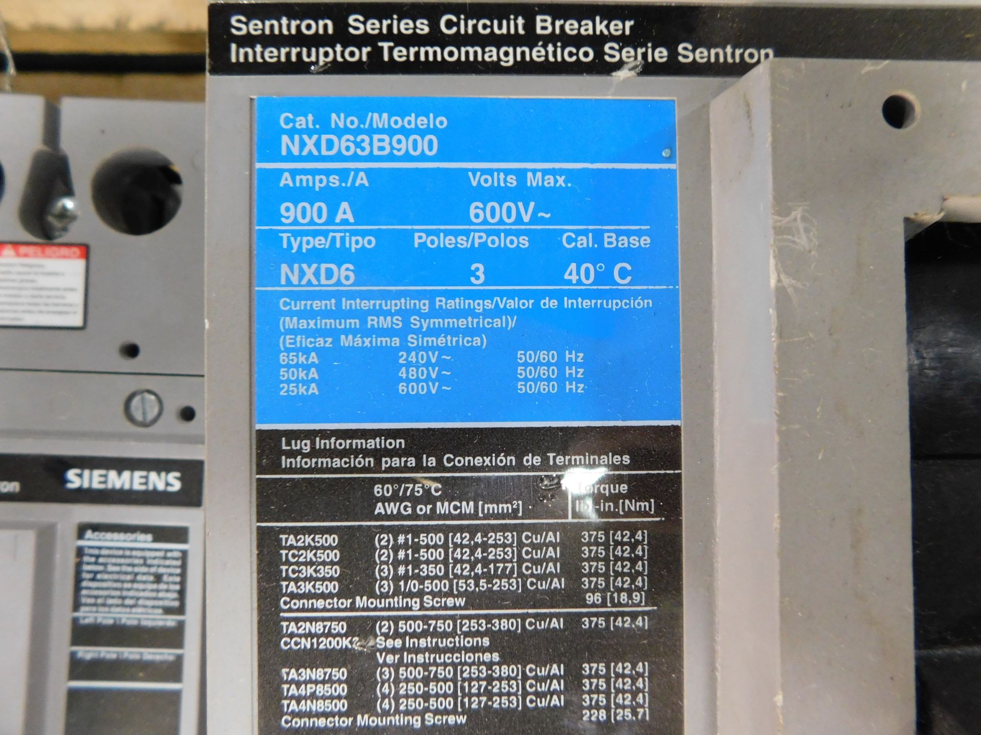 Lot of Miscellaneous Siemens, Square D, ABB, GE, and Cutler-Hammer Circuit Breakers - Image 5 of 12