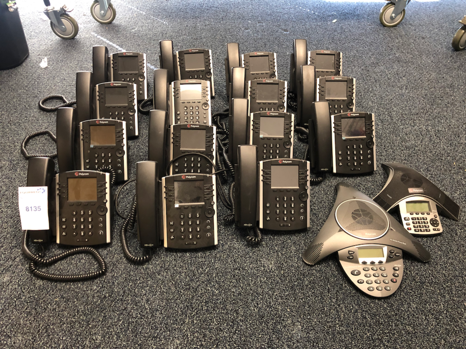 POLYCOM PHONE SYSTEM TO INCLUDE 15 POLYCOM VVX411 HD VOICE HAND SET INTERNET PHONES WITH 2 POLYCOM - Image 8 of 9