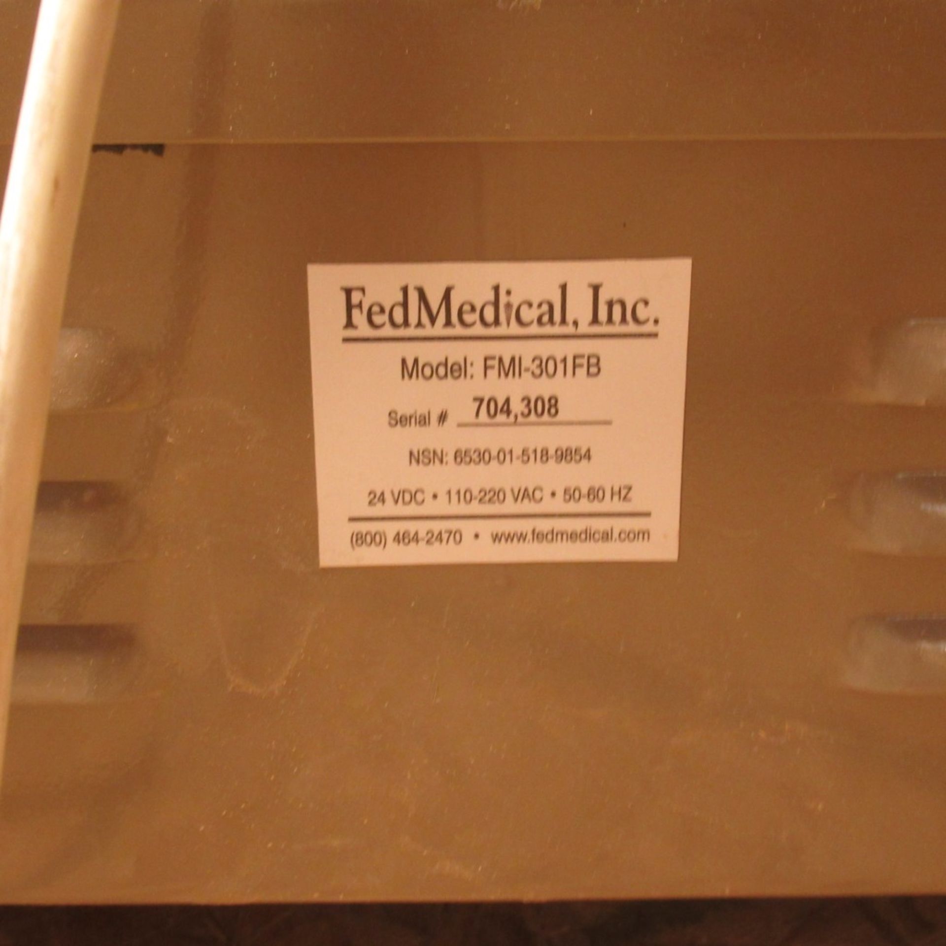 FEDMEDICAL MODEL:FMI301FB 24VDC 110-220VAC 50/60HZN LIGHT - MAX HEIGHT OF 87" - Image 6 of 7