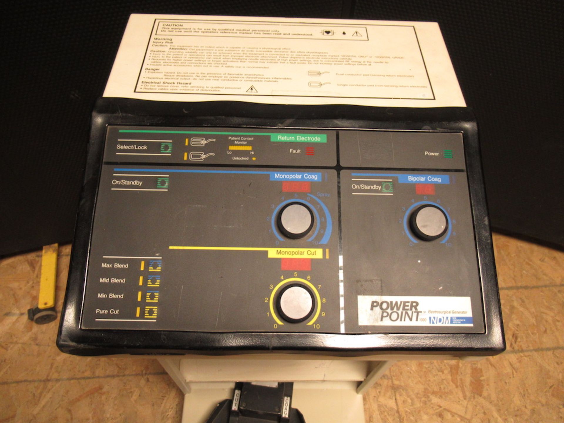 (1) Powerpoint Electrosurgical Generator, Powers On, Passed Self Test - Image 2 of 8