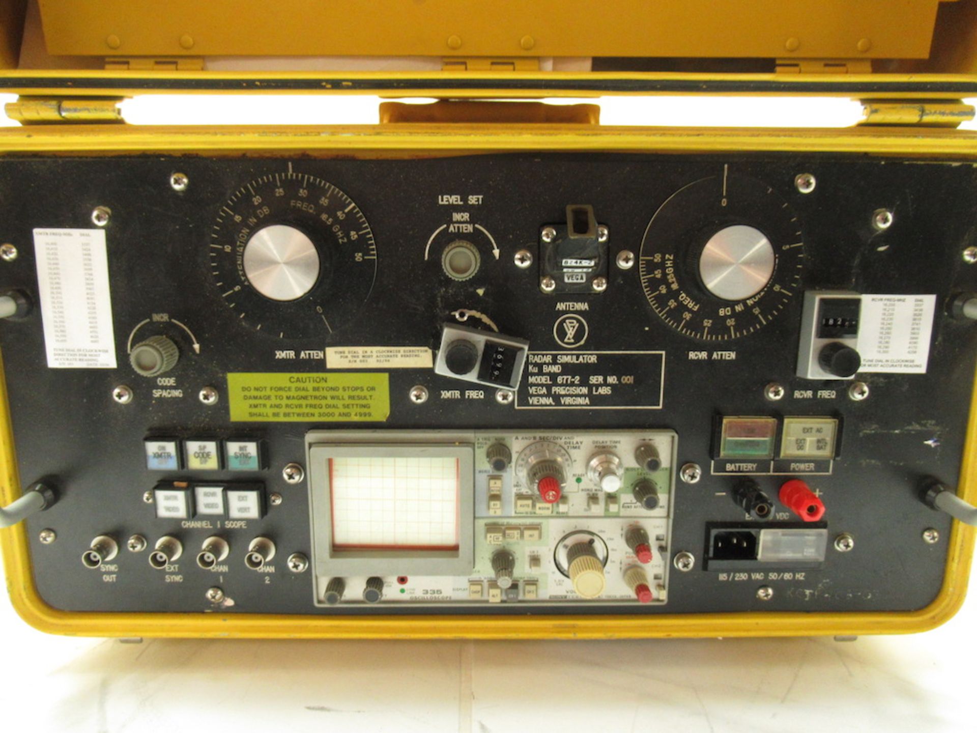 (1) Herley Vega Rada Simulator Model 677-2, Powers On - Image 2 of 8
