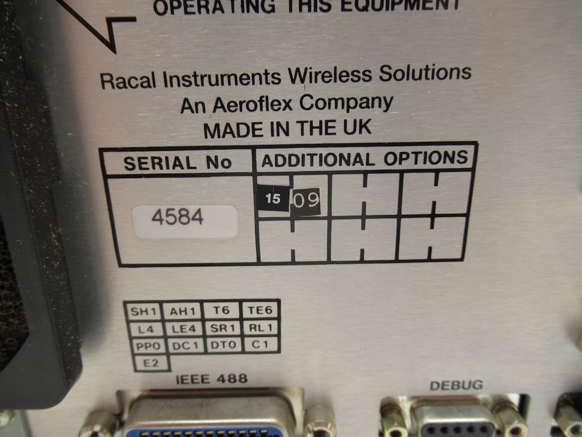 (1) Racal Instruments Wireless Solutions 6103G Digital Radio Test Set, No memory Card, Options: - Image 6 of 8