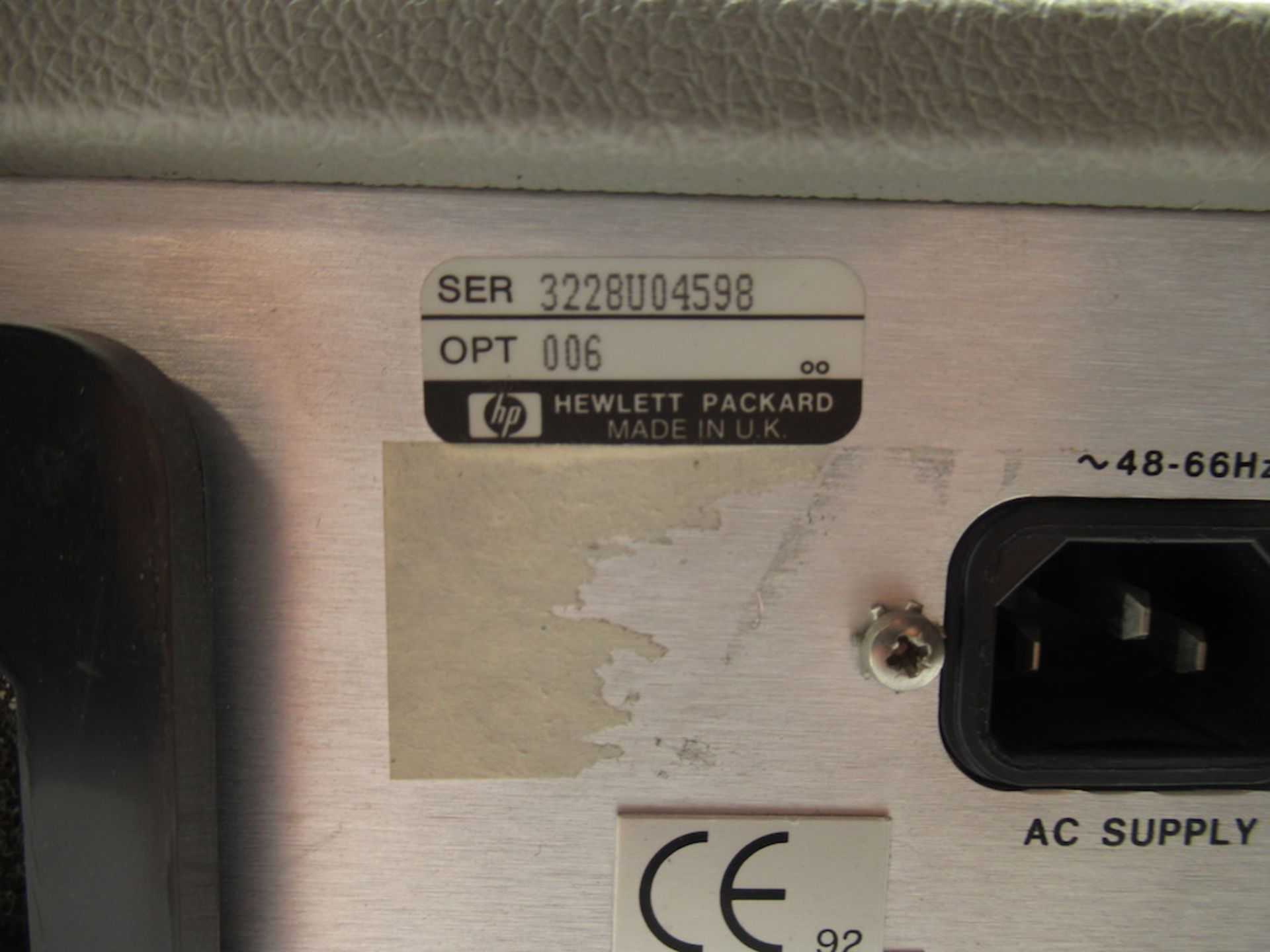 (1) HP 3764A Digital Transmission Analyzer, Powers On, Option: .006 - Image 8 of 9