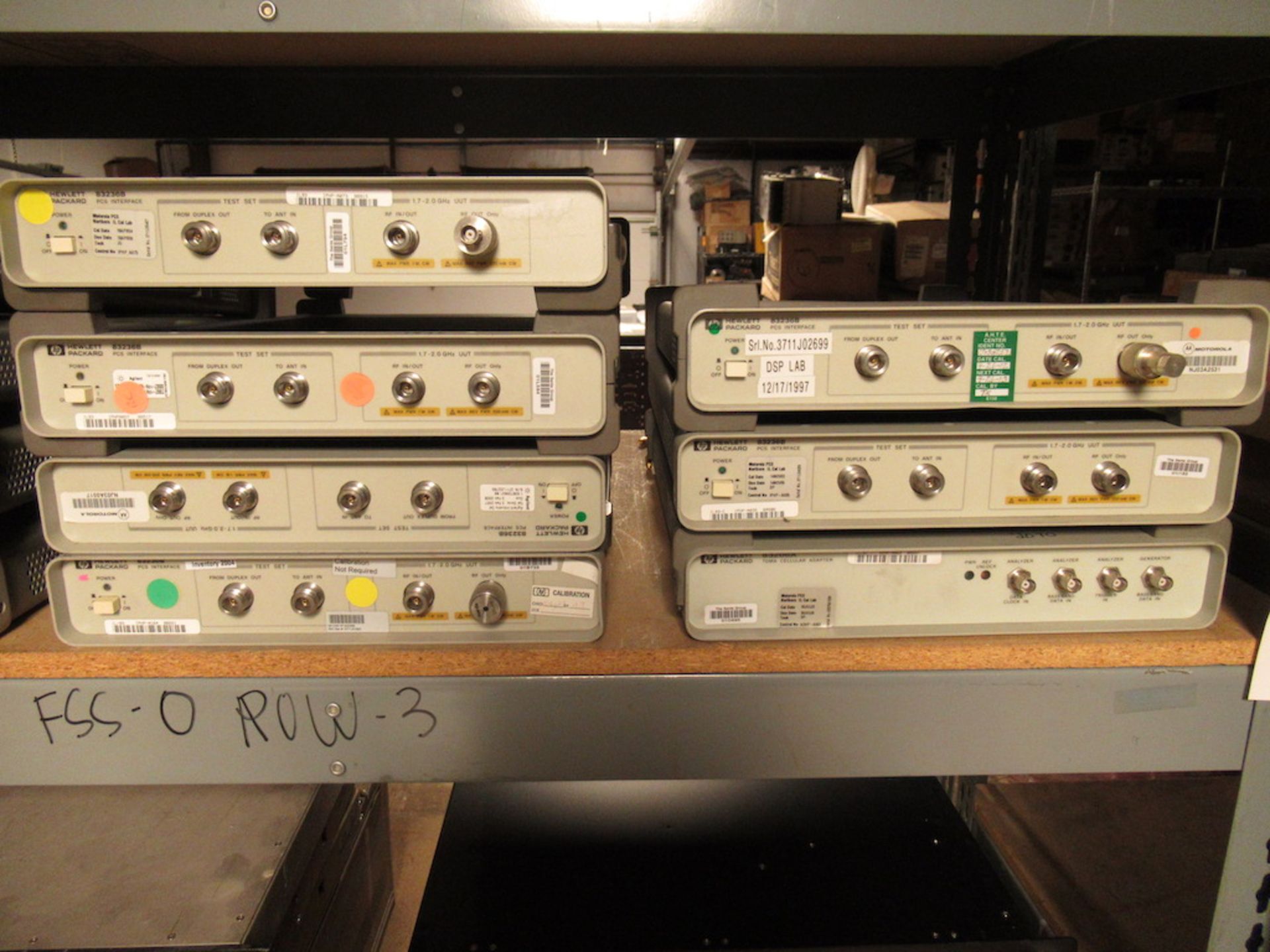 Lot to include entire rack: (22) HP 83236B PCS Interface , (1)v HP 83206A TDMA Cellular Adapter, - Image 6 of 23