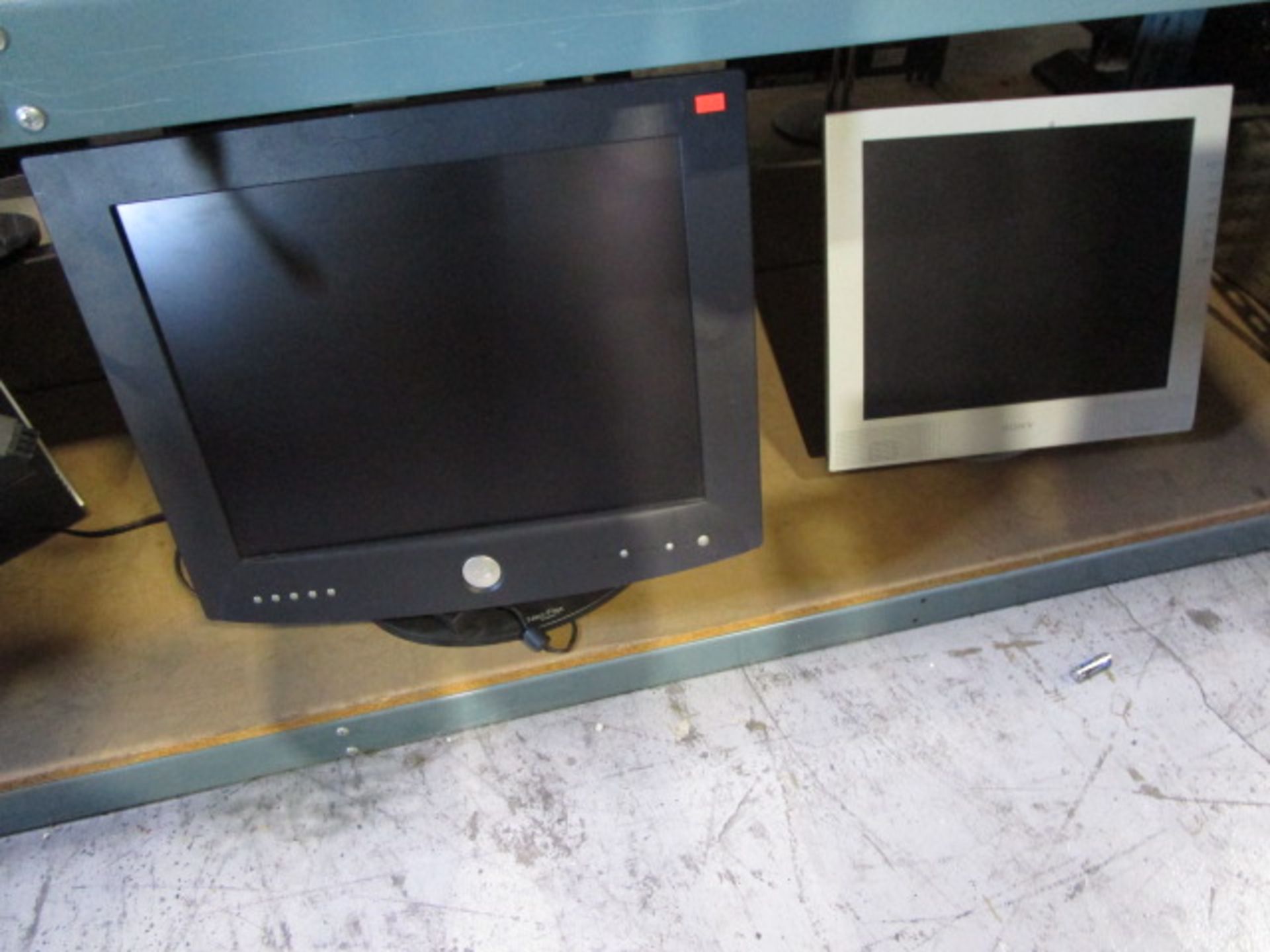 SHELVING UNIT OF MONITORS AND COMPUTERS - Image 9 of 9