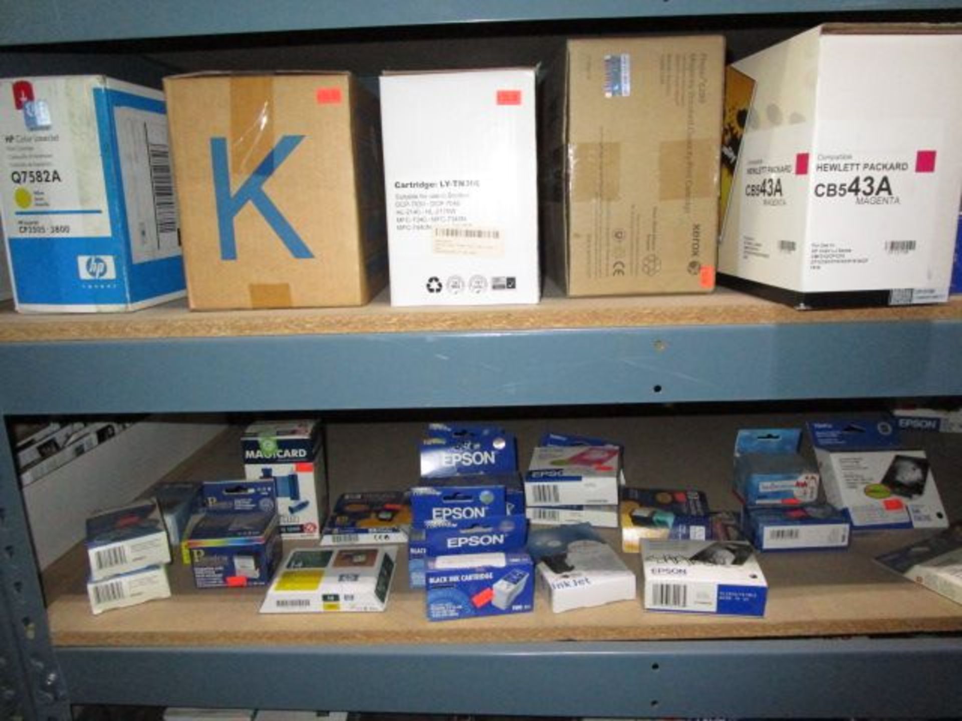 SHELVING UNIT OF ASSORTMENT OF INK/TONER AND BINDERS - Image 6 of 11