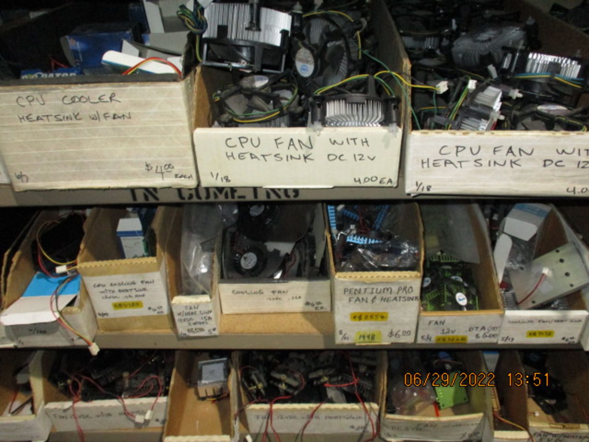 CONTENTS OF SHELVING UNIT CONSISTING OF INTEL CORE 2 DUO DESKTOP AND FANS - Image 7 of 13