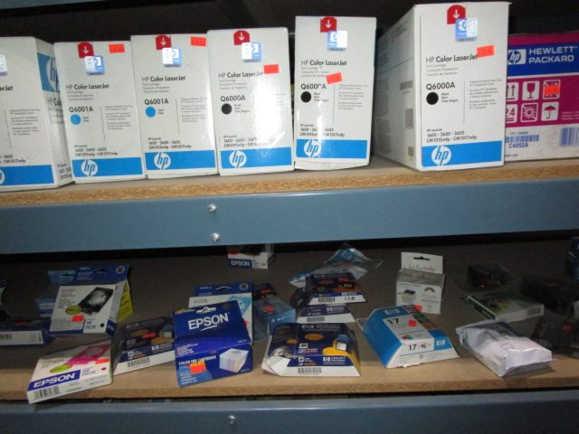 SHELVING UNIT OF ASSORTMENT OF INK/TONER AND BINDERS - Image 5 of 11