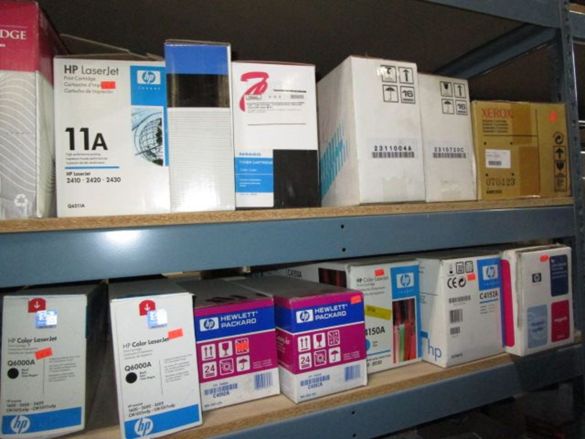 SHELVING UNIT OF ASSORTMENT OF INK/TONER AND BINDERS - Image 3 of 11