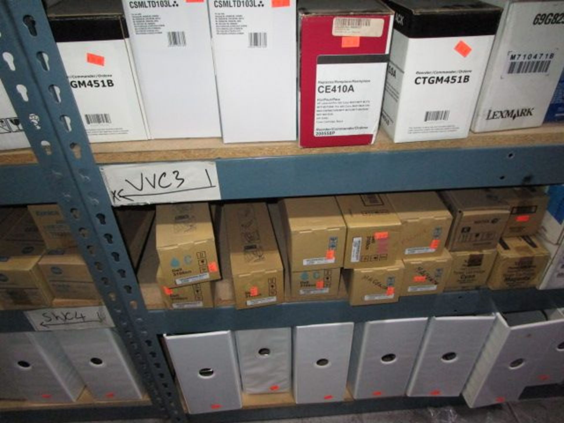 SHELVING UNIT OF ASSORTMENT OF INK/TONER AND BINDERS - Image 7 of 11