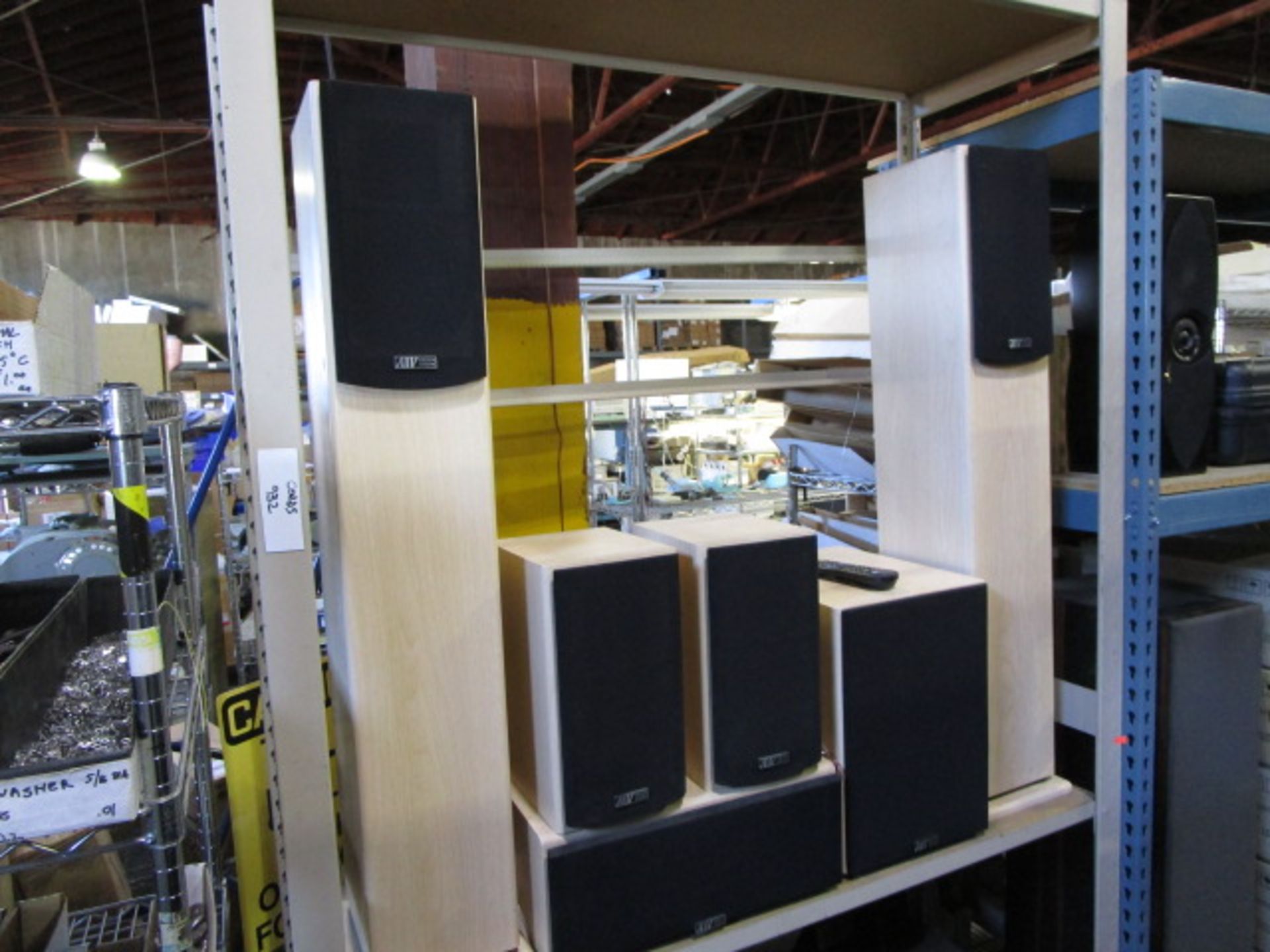 SHELVING UNIT OF SPEAKERS AND MONITOR