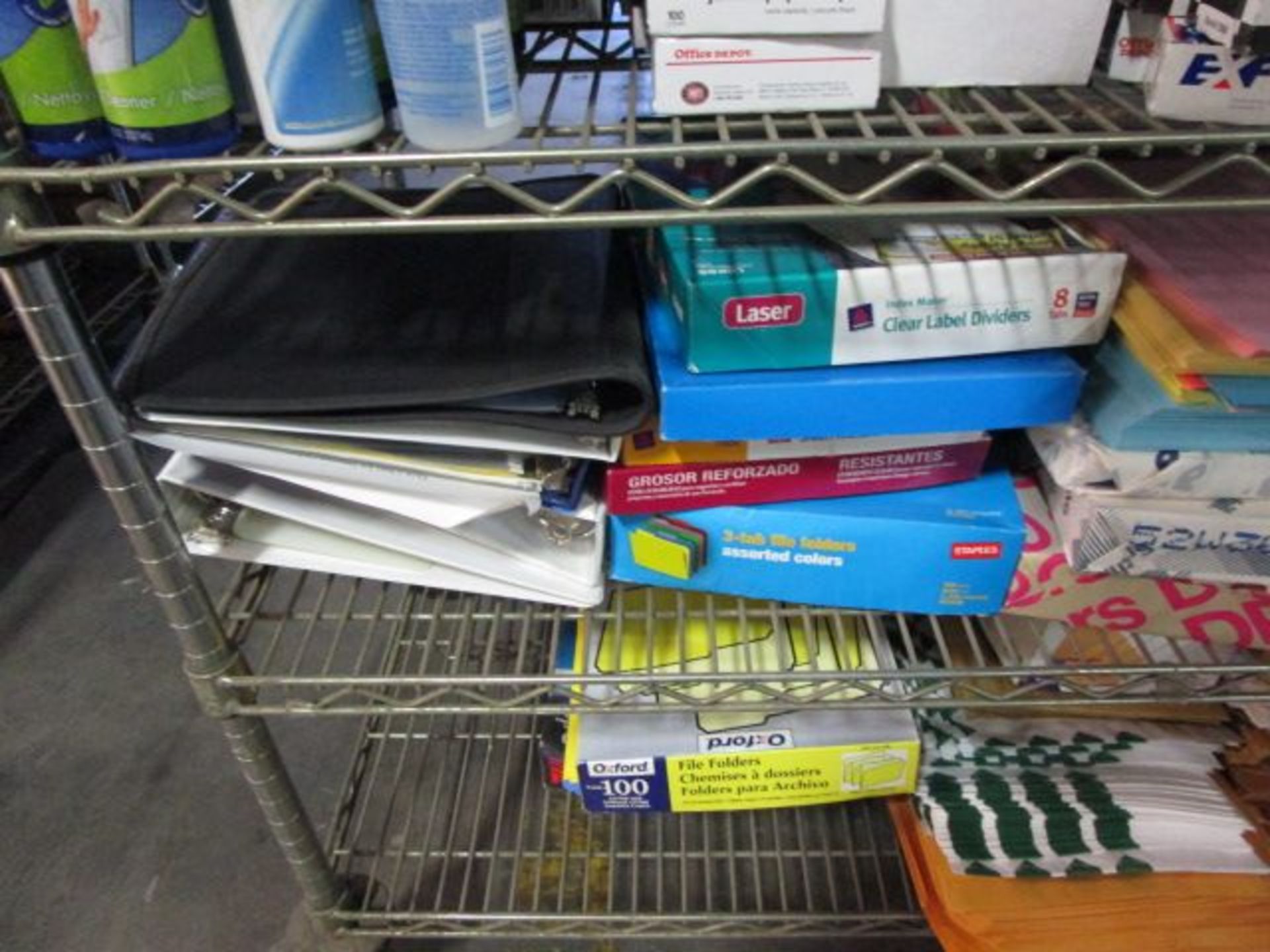 SHELVING UNIT CONSISTING OF OFFICE SUPPLIES - Image 6 of 9