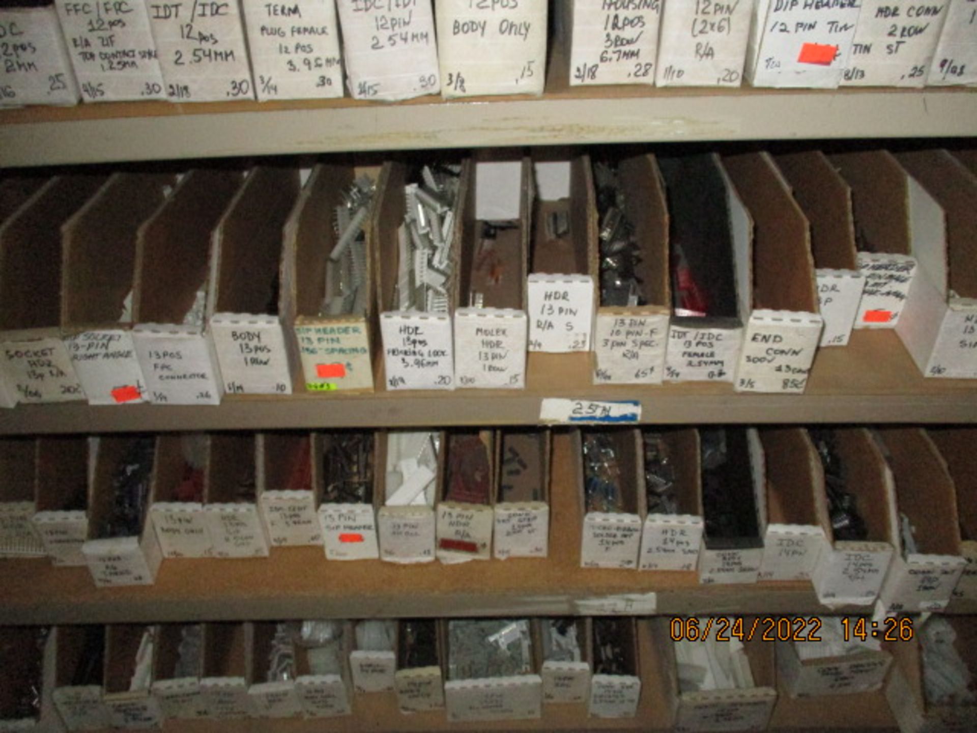 CONTENTS OF SHELVING UNIT CONSISTING OF 12, 13, & 14 PIN CONNECTORS - Image 6 of 7