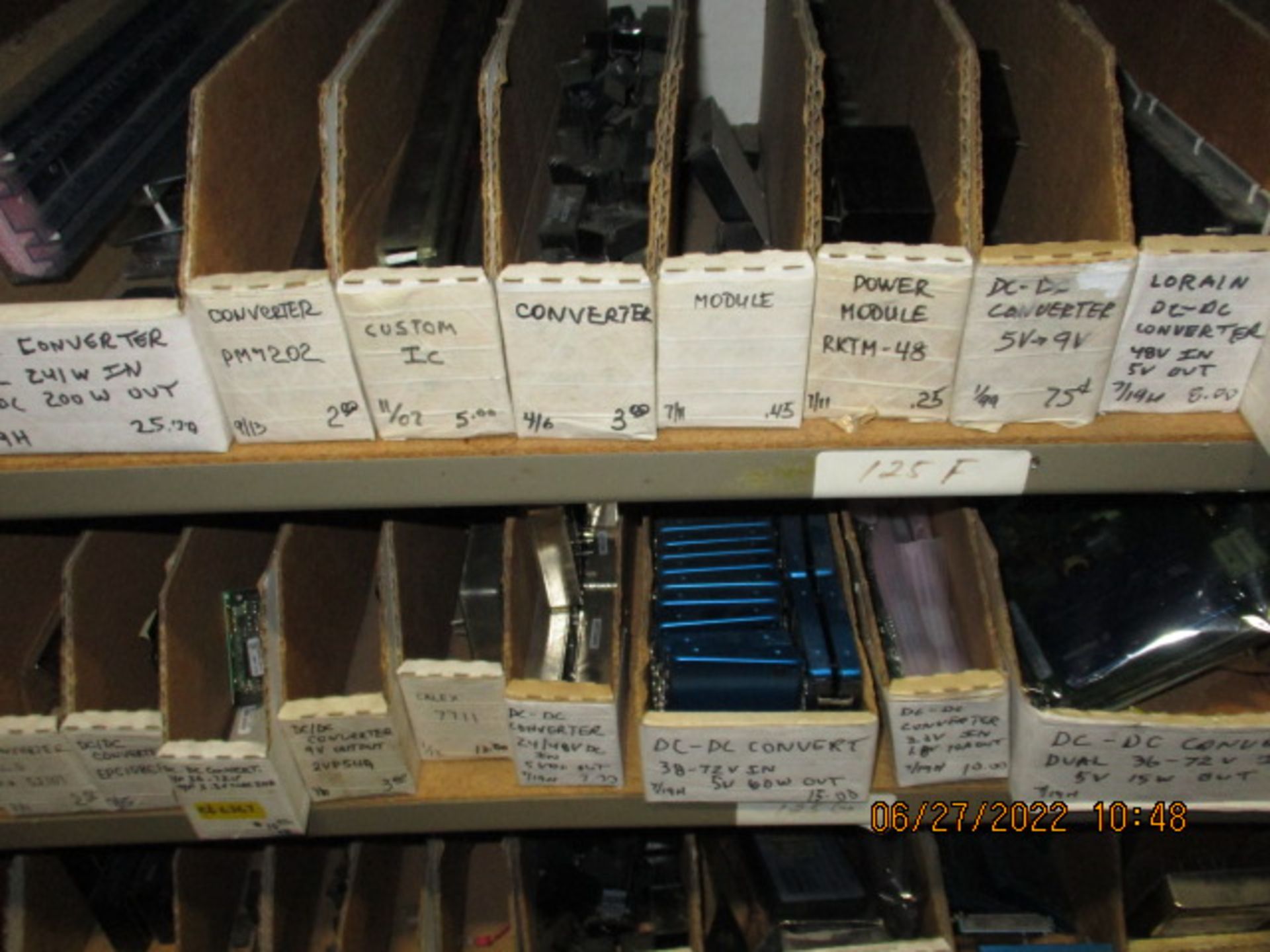 CONTENTS OF SHELVING UNIT CONSISTING OF SMD DIODES, SMD FILTERS, DC/DC CONVERTERS, MODULES, POWER - Image 6 of 7