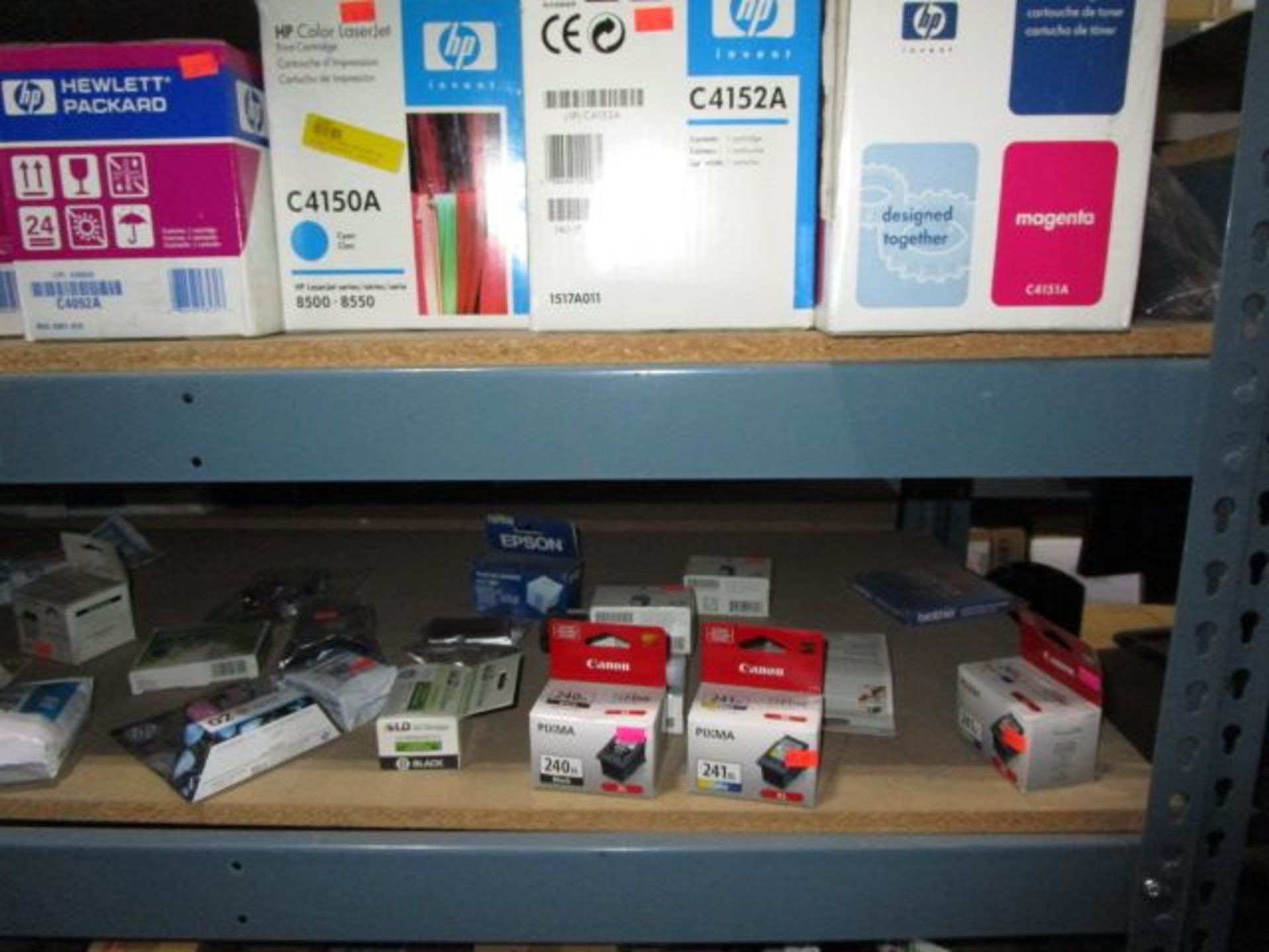 SHELVING UNIT OF ASSORTMENT OF INK/TONER AND BINDERS - Image 4 of 11