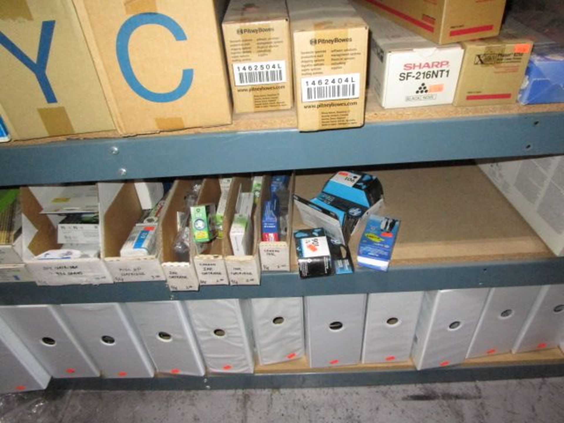 SHELVING UNIT OF ASSORTMENT OF INK/TONER AND BINDERS - Image 10 of 11