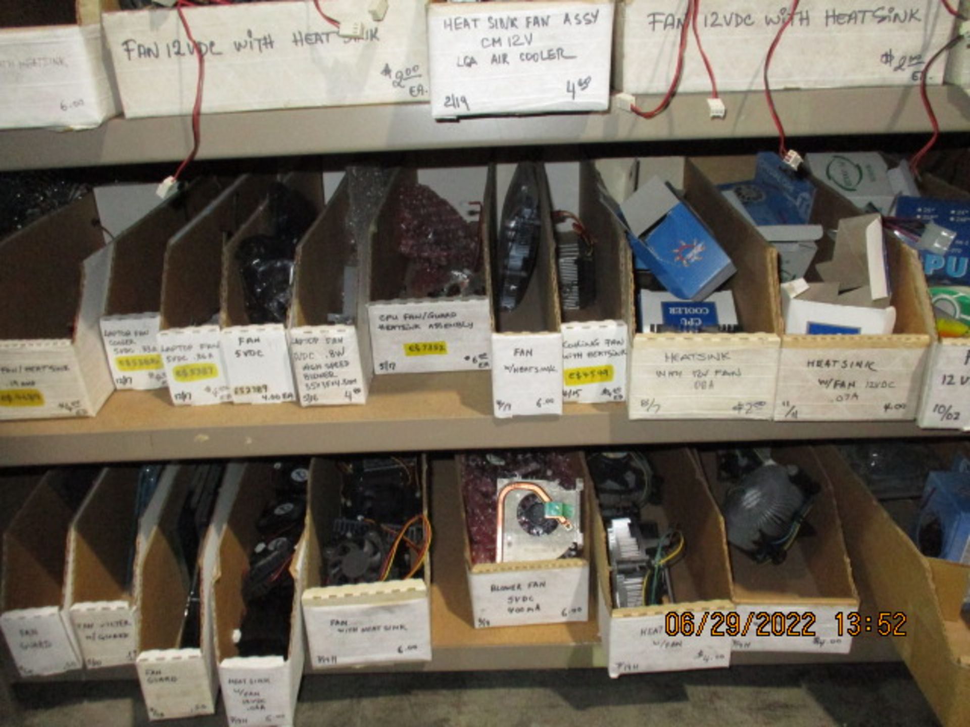 CONTENTS OF SHELVING UNIT CONSISTING OF INTEL CORE 2 DUO DESKTOP AND FANS - Image 12 of 13