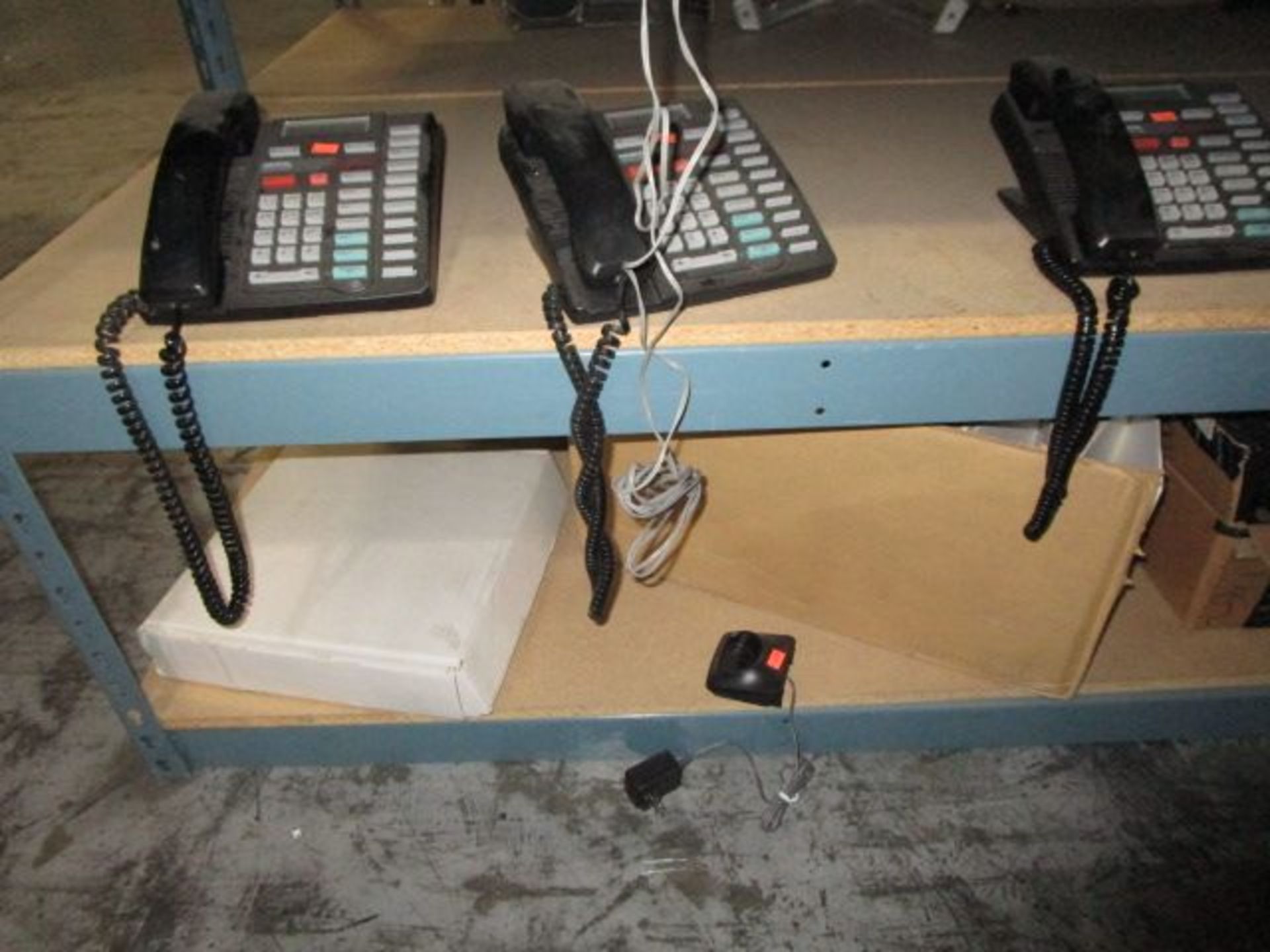 SHELVING UNIT OF ASSORTMENT OF BINDERS AND OFFICE PHONES - Image 7 of 10