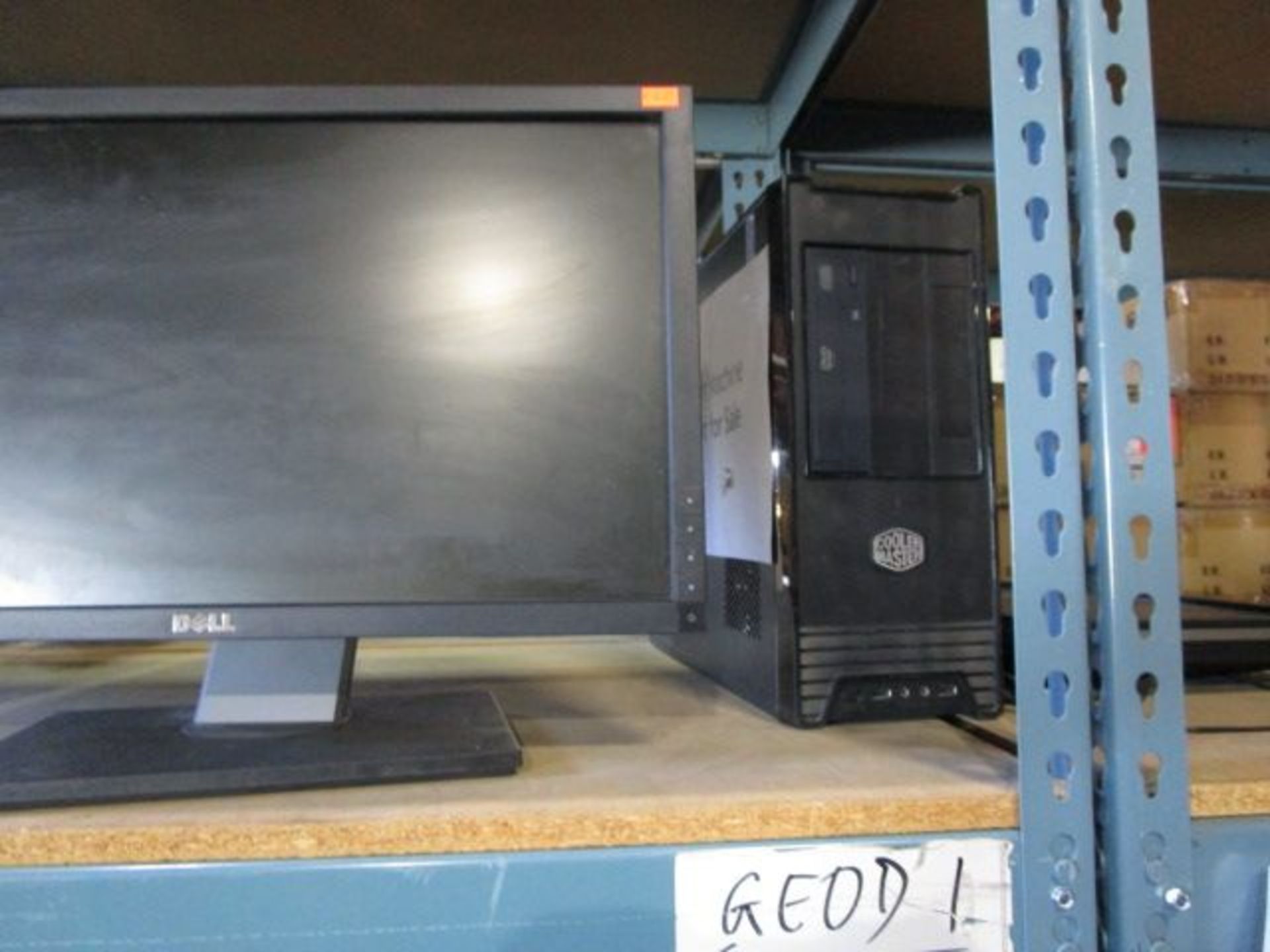 SHELVING UNIT OF MONITORS AND COMPUTERS - Image 4 of 9