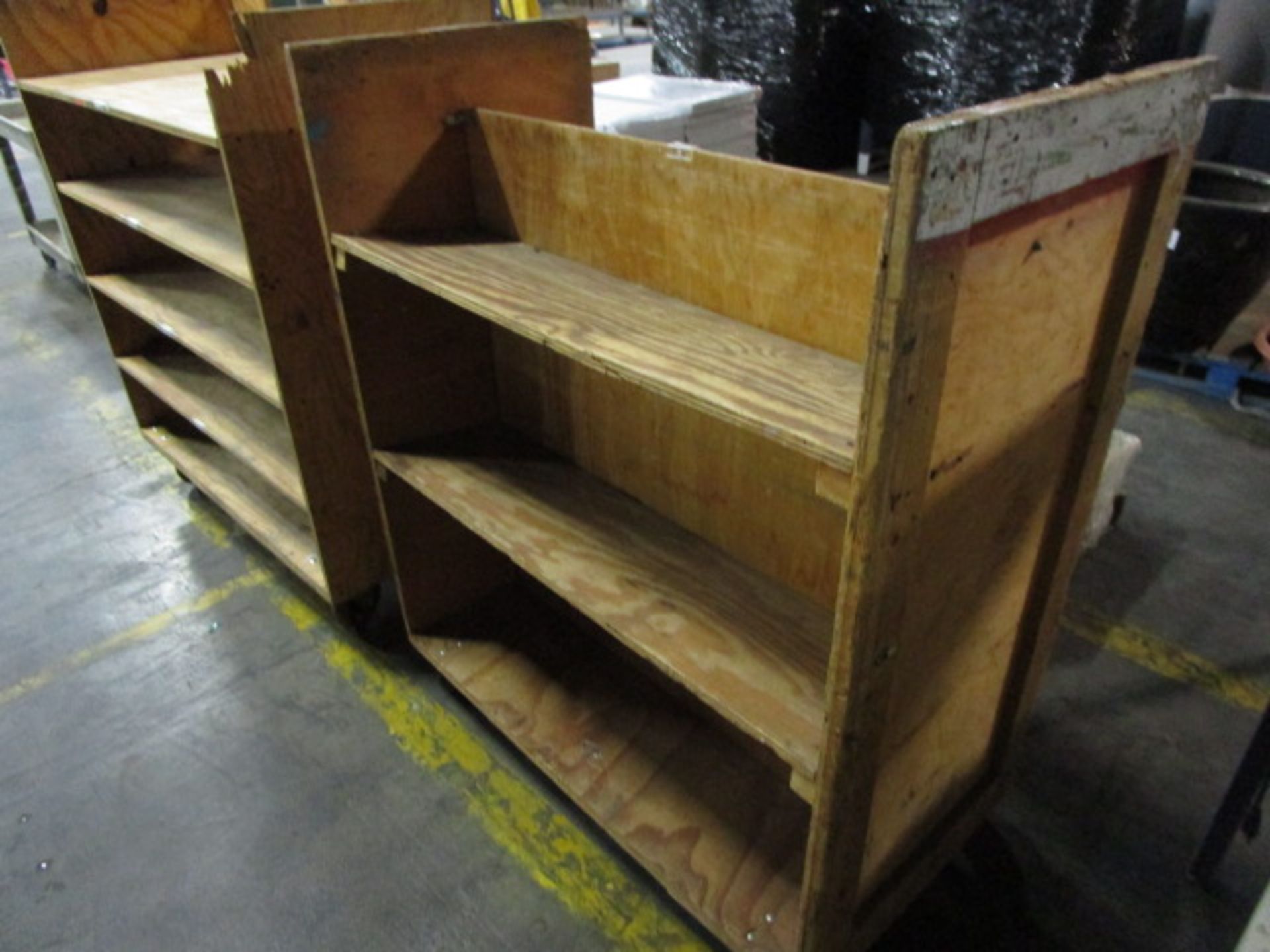 LOT TO INLCUDE 3 SHELF MOVING W/ WHEELS - Image 3 of 4