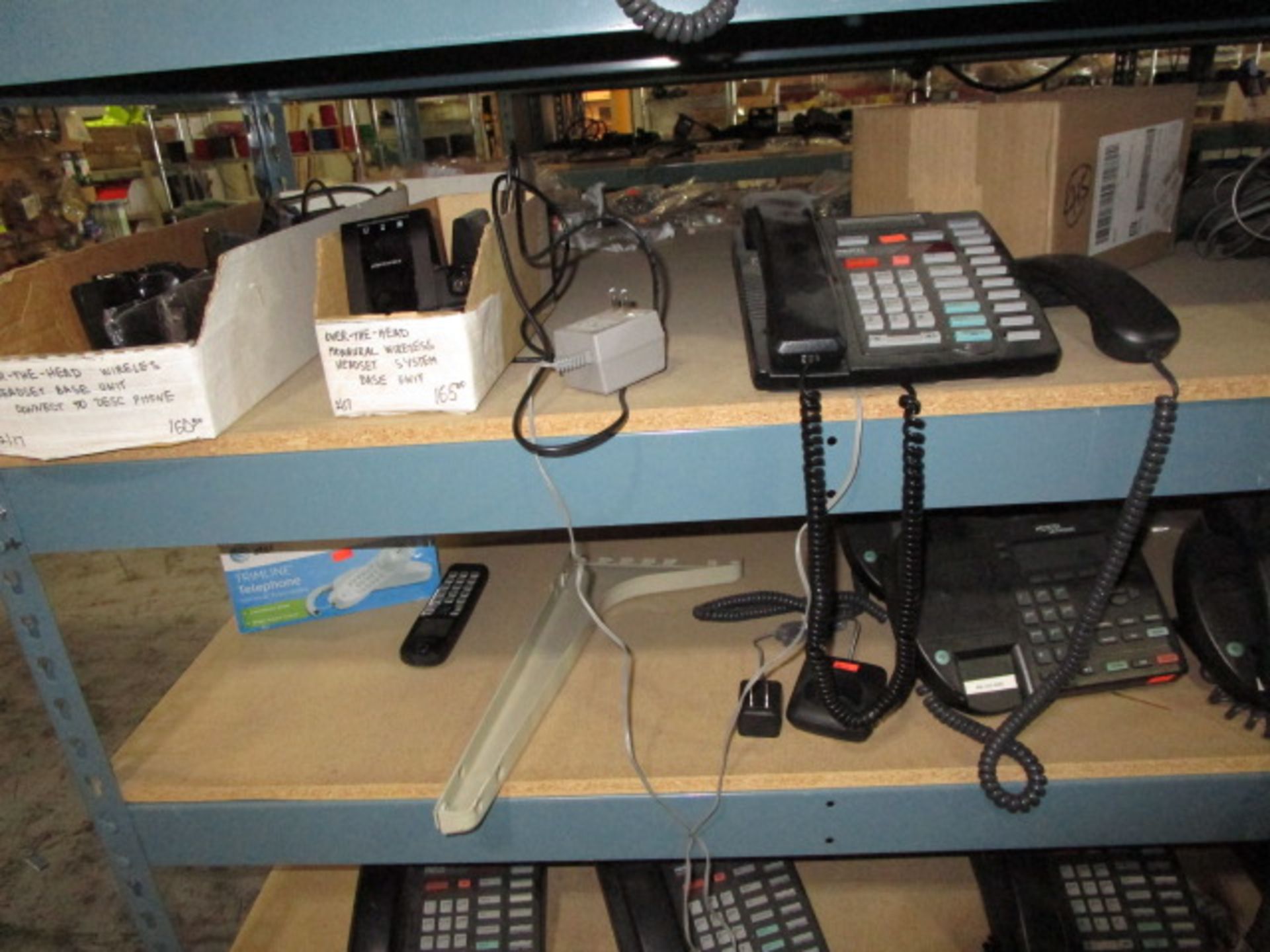 SHELVING UNIT OF ASSORTMENT OF BINDERS AND OFFICE PHONES - Image 6 of 10