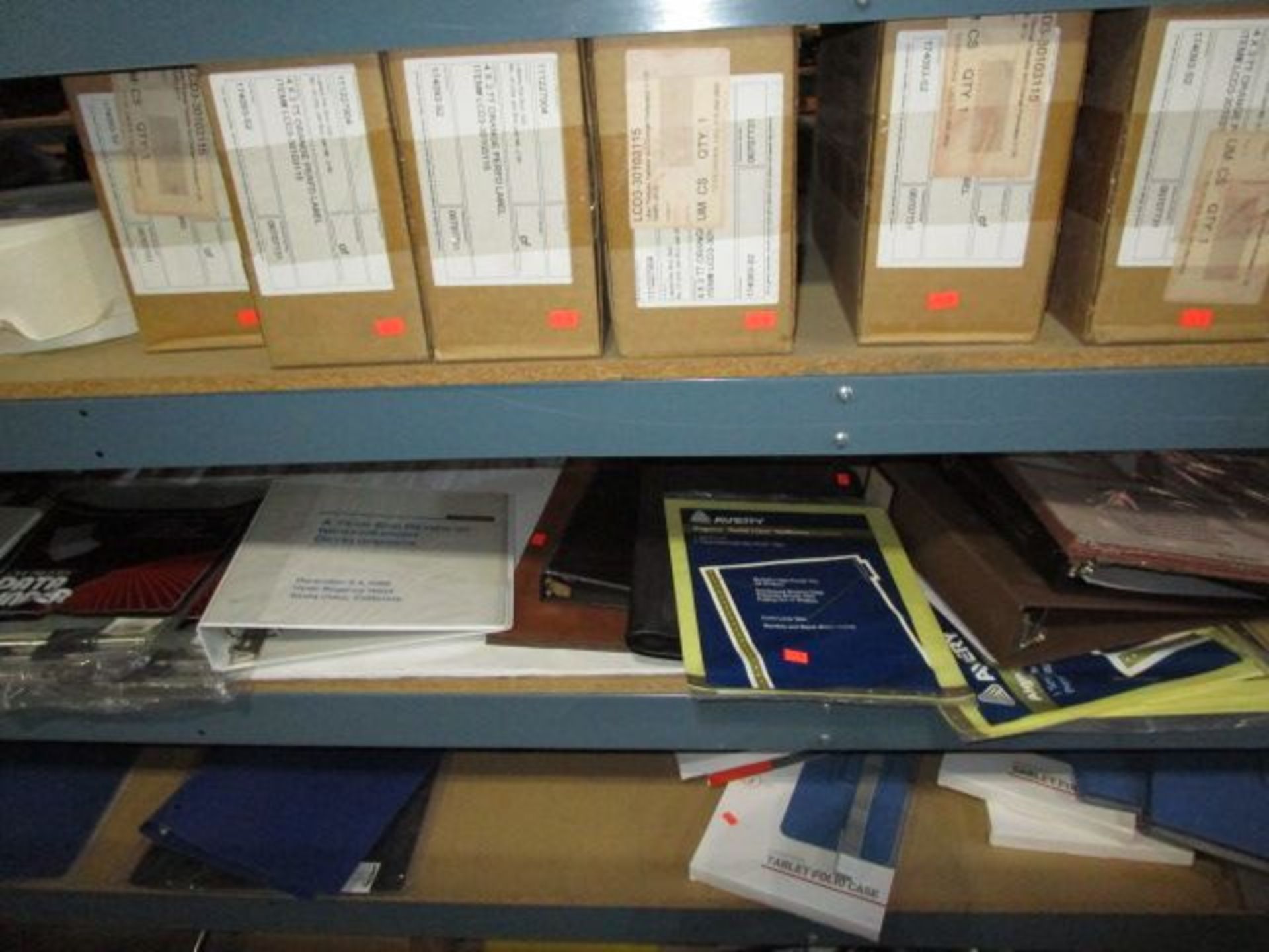 SHELVING UNIT OF ASSORTMENT OF ATTENTION CONES, MARKERS, BINDERS - Image 9 of 14