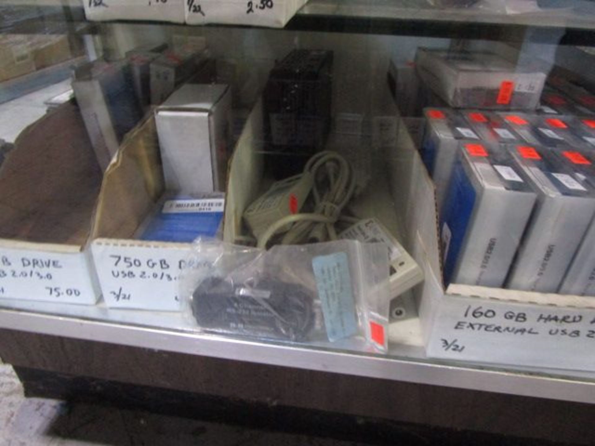 SHELVING UNIT OF THYRISTOR, POWER MODULE DIODES, VACUUM CAPS, GB HARD DRIVES - Image 11 of 12