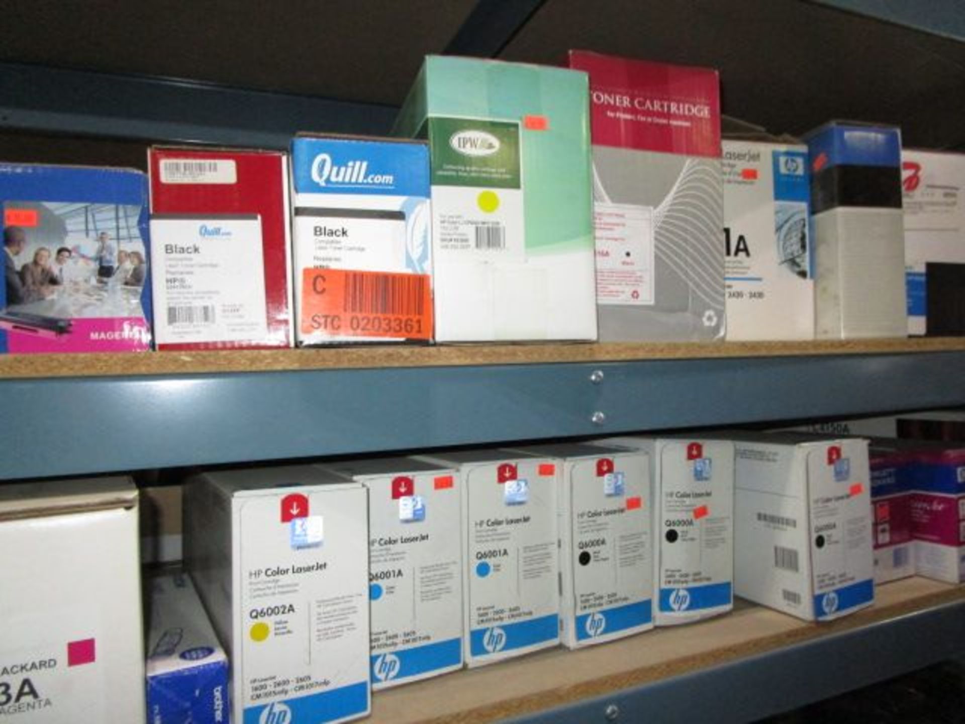 SHELVING UNIT OF ASSORTMENT OF INK/TONER AND BINDERS - Image 2 of 11