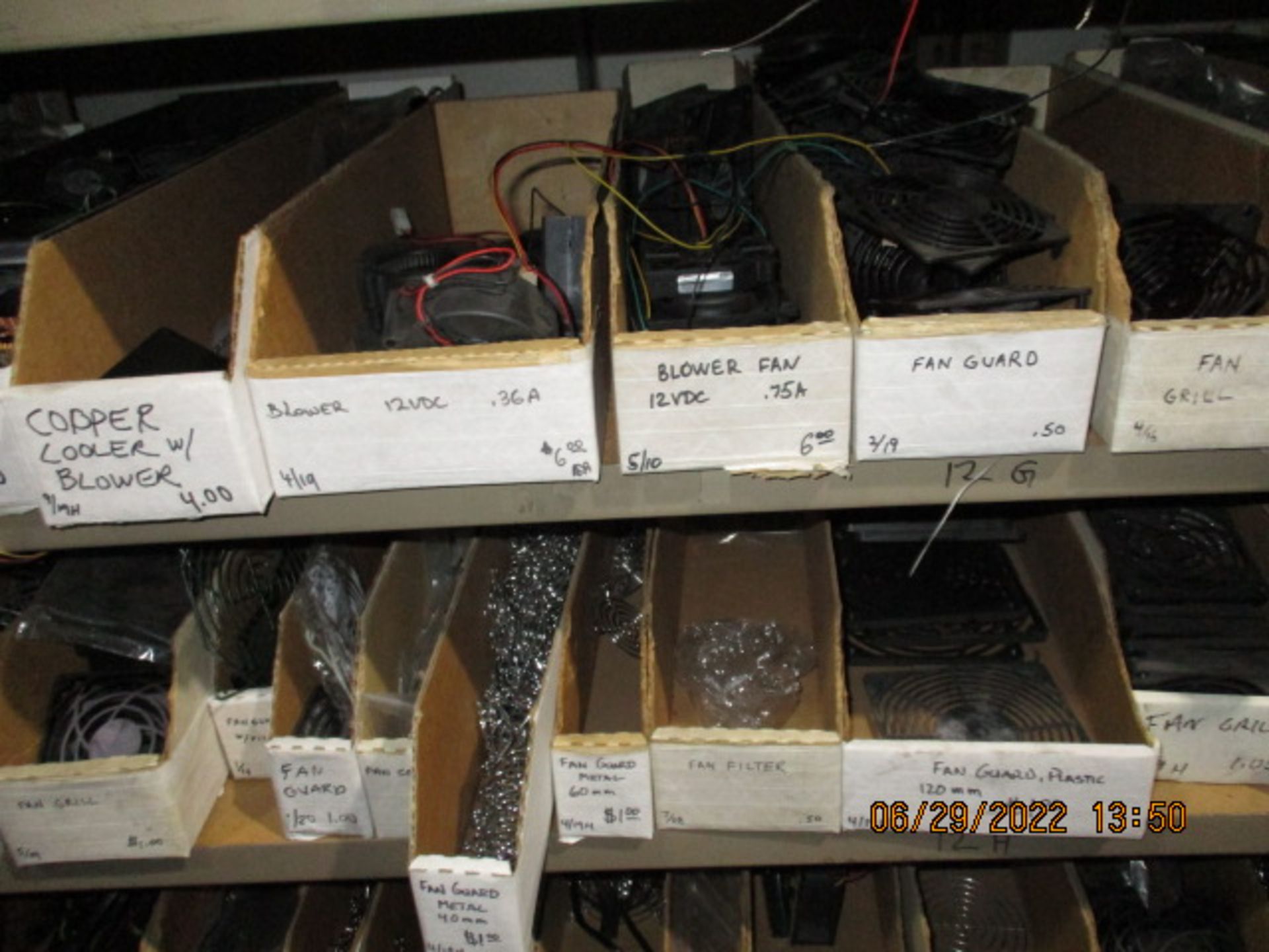 CONTENTS OF SHELVING UNIT CONSISTING OF ASSORTMENT OF FANS AND FAN ACCESSORIES - Image 9 of 13