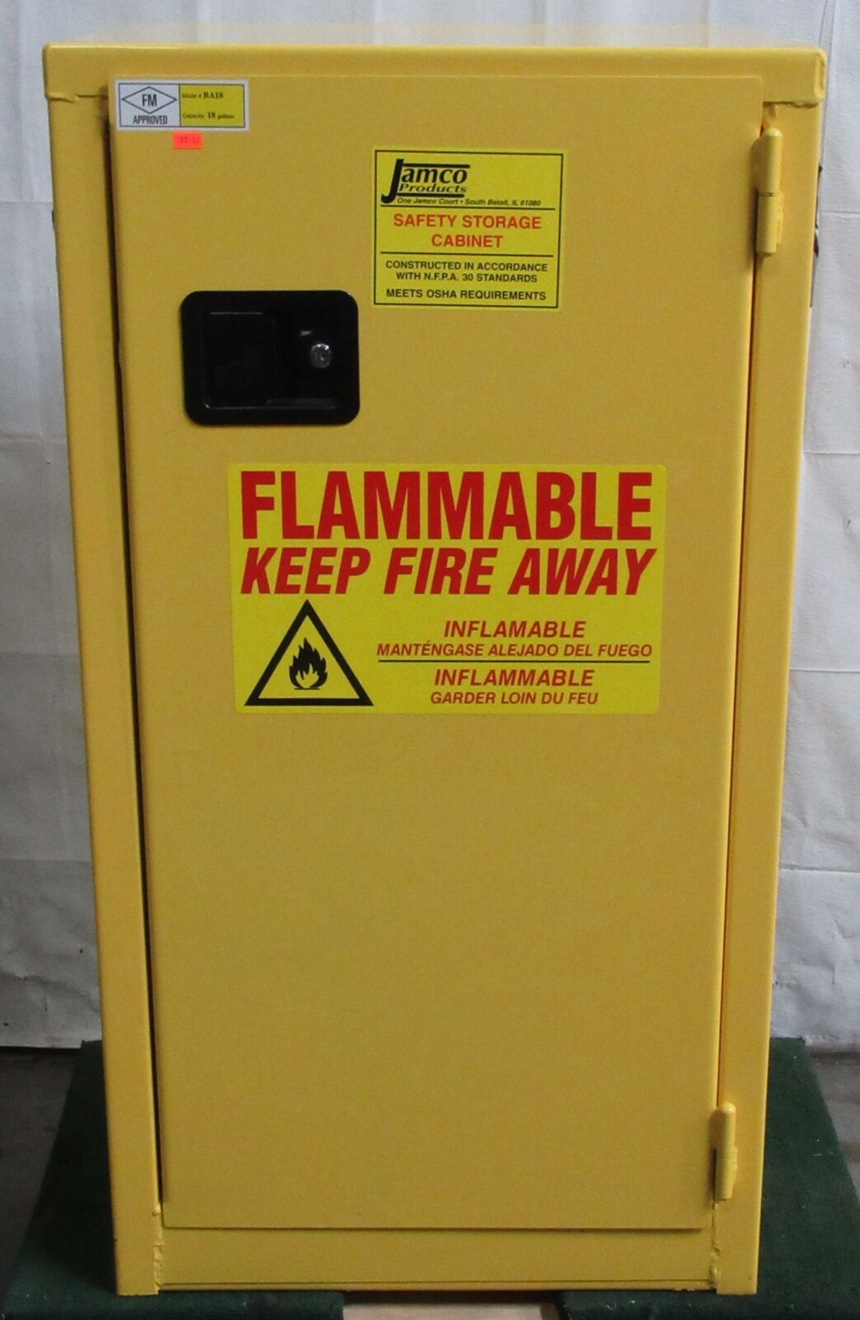 Jamco Products BA18 Flammables Safety Storage Cabinet 18 Gallon