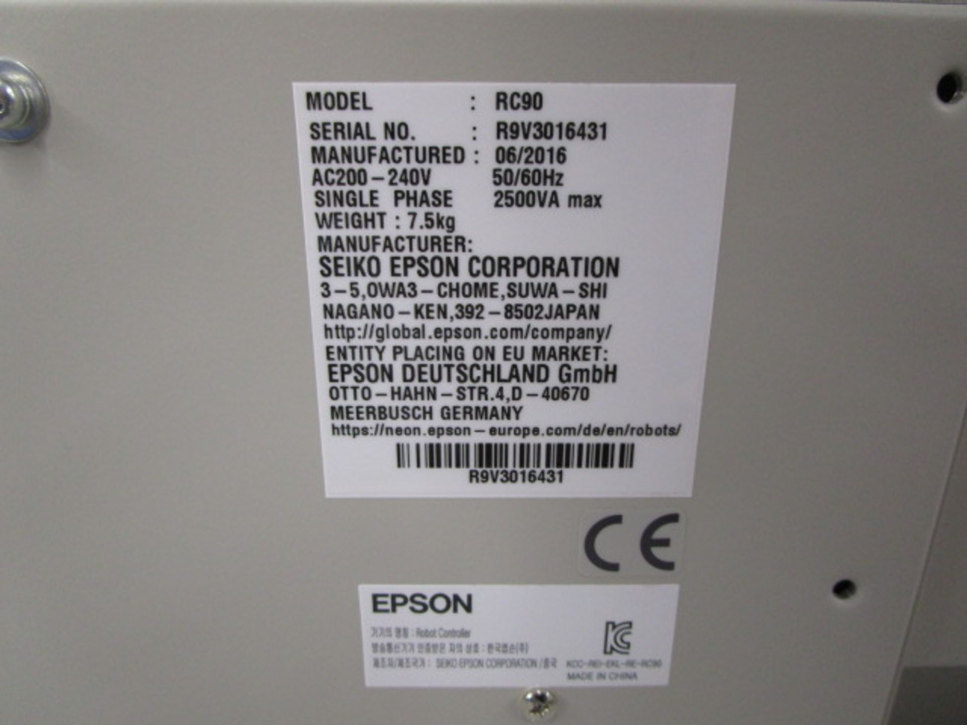 EPSON "BRAND NEW IN THE BOX" INDUSTRIAL ROBOT MODEL NO. R11N1019 WITH MANIPULATOR LS3-401S & - Image 5 of 13