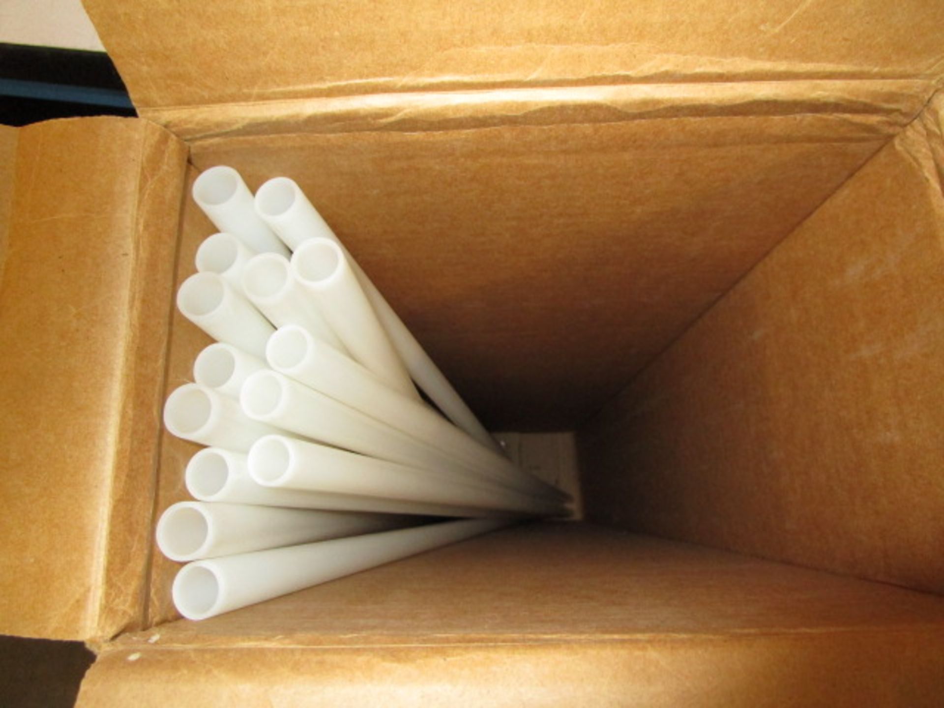 BOX OF PLASTIC PIPES