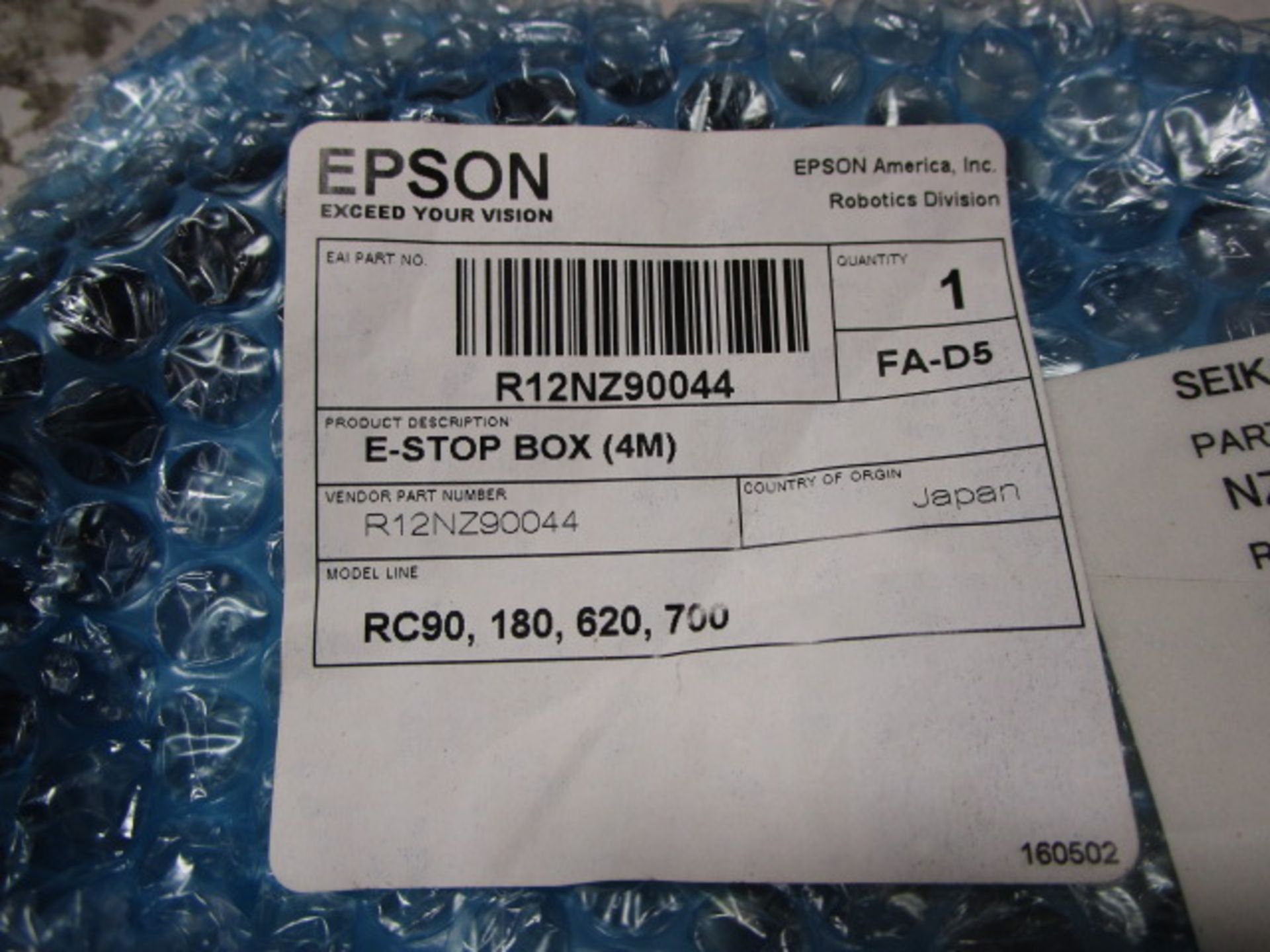 EPSON "BRAND NEW IN THE BOX" INDUSTRIAL ROBOT MODEL NO. R11N1019 WITH MANIPULATOR LS3-401S & - Image 10 of 13