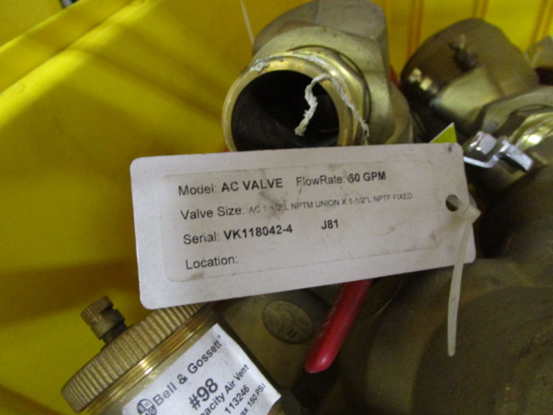 LOT TO INCLUDE: Assortment of BELL & GOSSETT 98 High Capacity Air Vent and BELL & GOSSETT AC Valve - Image 2 of 5