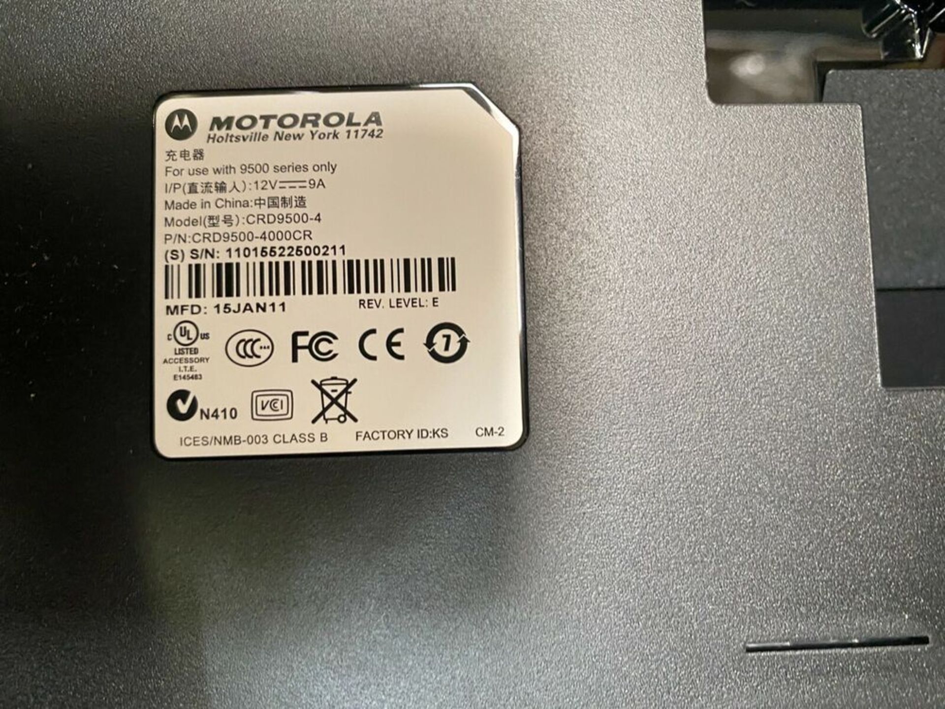 Motorola CRD-9500-4000CR Four Slot Charge Only Cradle - Battery Charger - Image 5 of 8