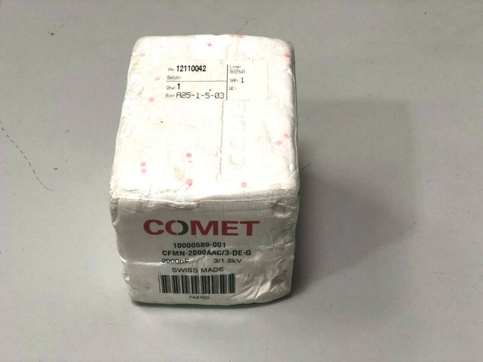 Comet High Voltage Fixed Vacuum Capacitor CFMN-2000AAC/3-DE-G 2000pF 3/1.8kV