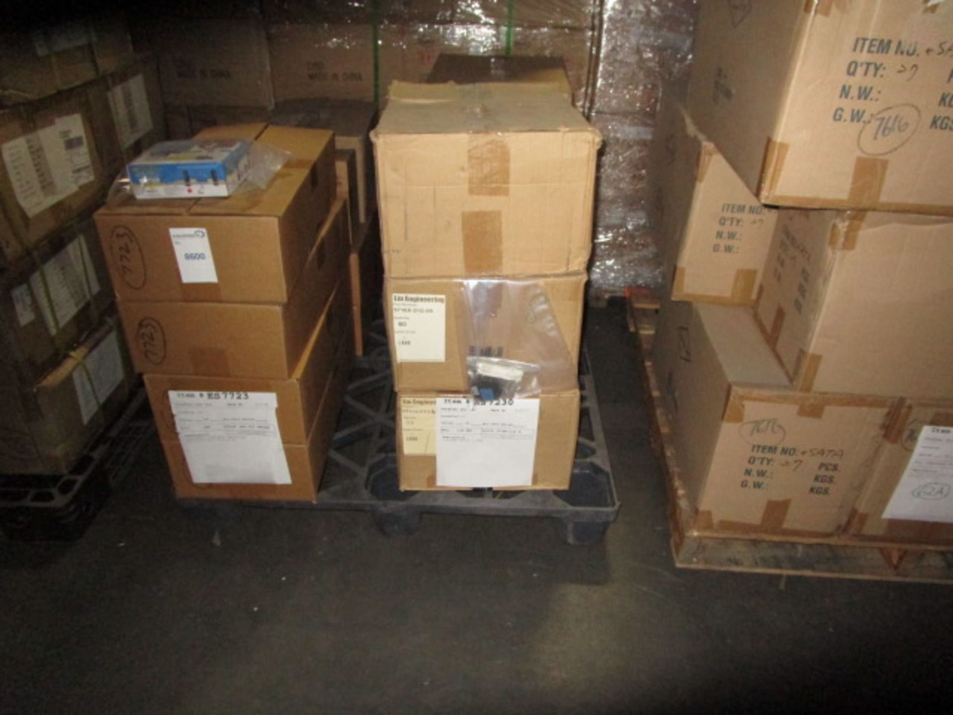 PALLET CONTAINING CONTENTS OF LIN ENG. STEPPER MOTOR