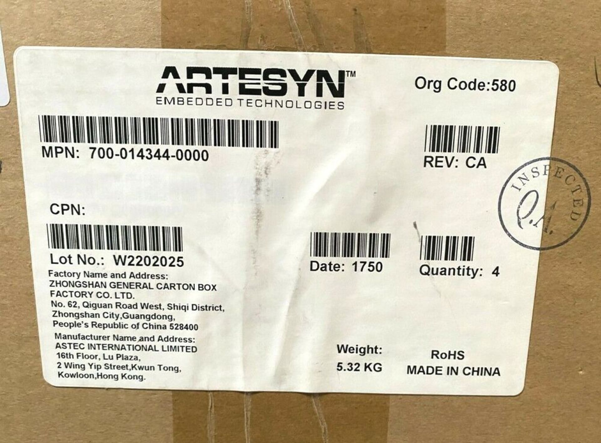 Artesyn 700-014344-0000 Power Supply - 700 Watt - Image 3 of 3