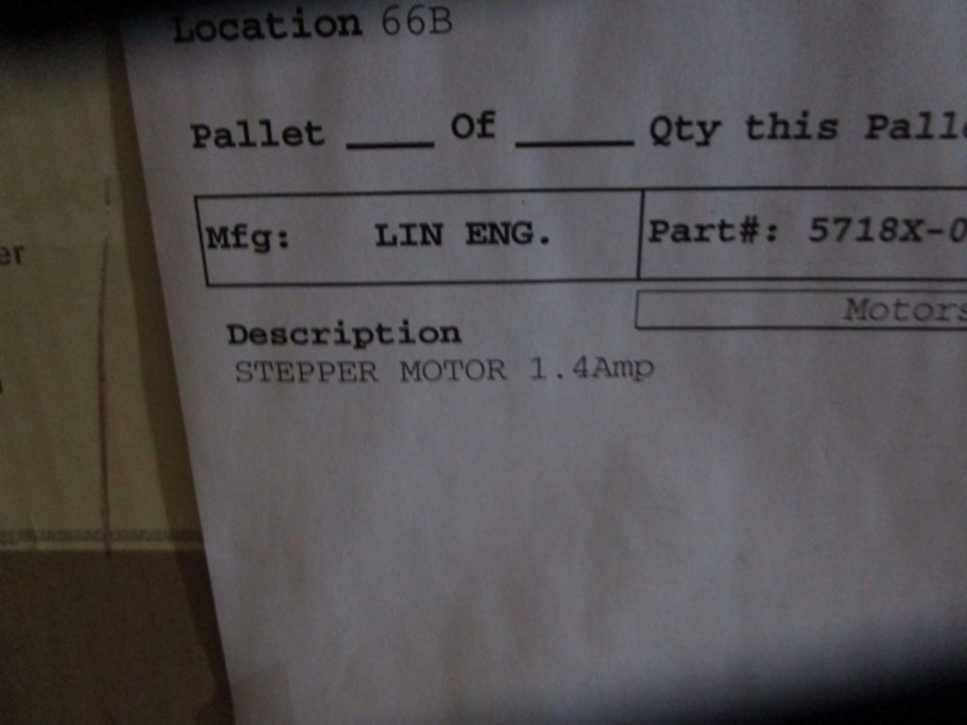 PALLET CONTAINING CONTENTS OF LIN ENG. STEPPER MOTOR - Image 4 of 4