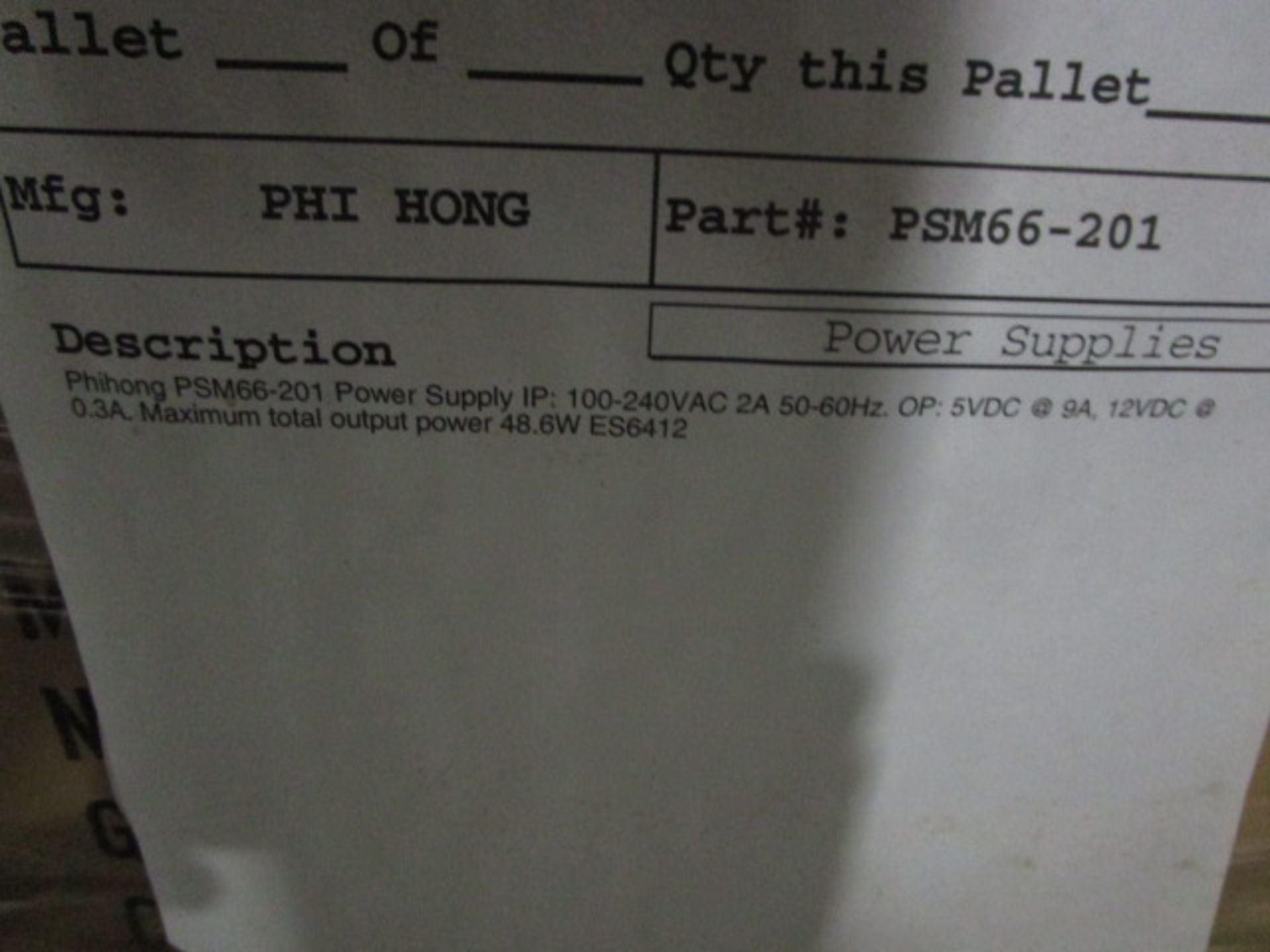 PALLET CONTAINING CONTENTS OF PHI HONG POWER SUPPLY - Image 3 of 3